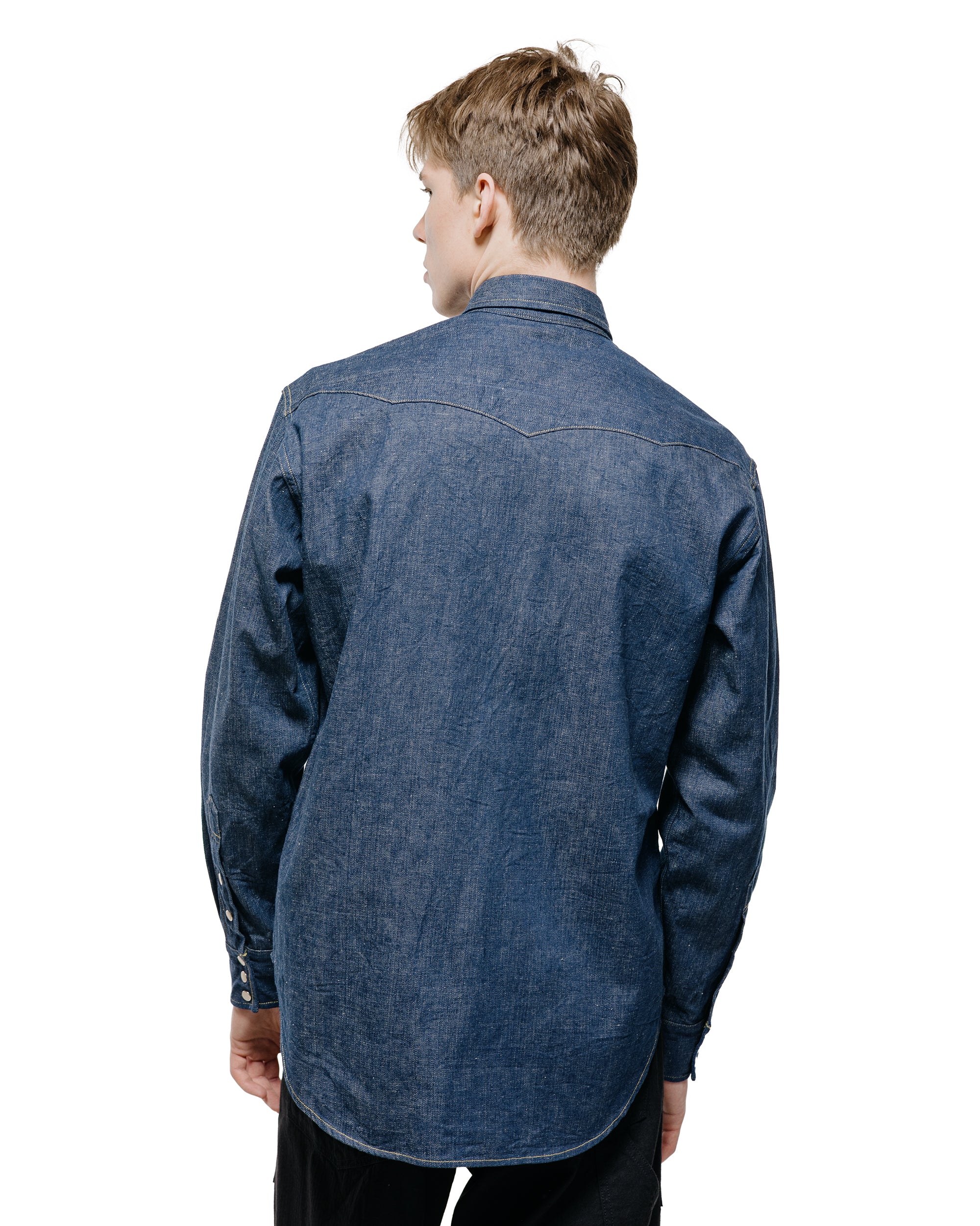 Cohérence Abiquiu 10oz Logger Selvedge Denim Shirt Indigo - Image 3