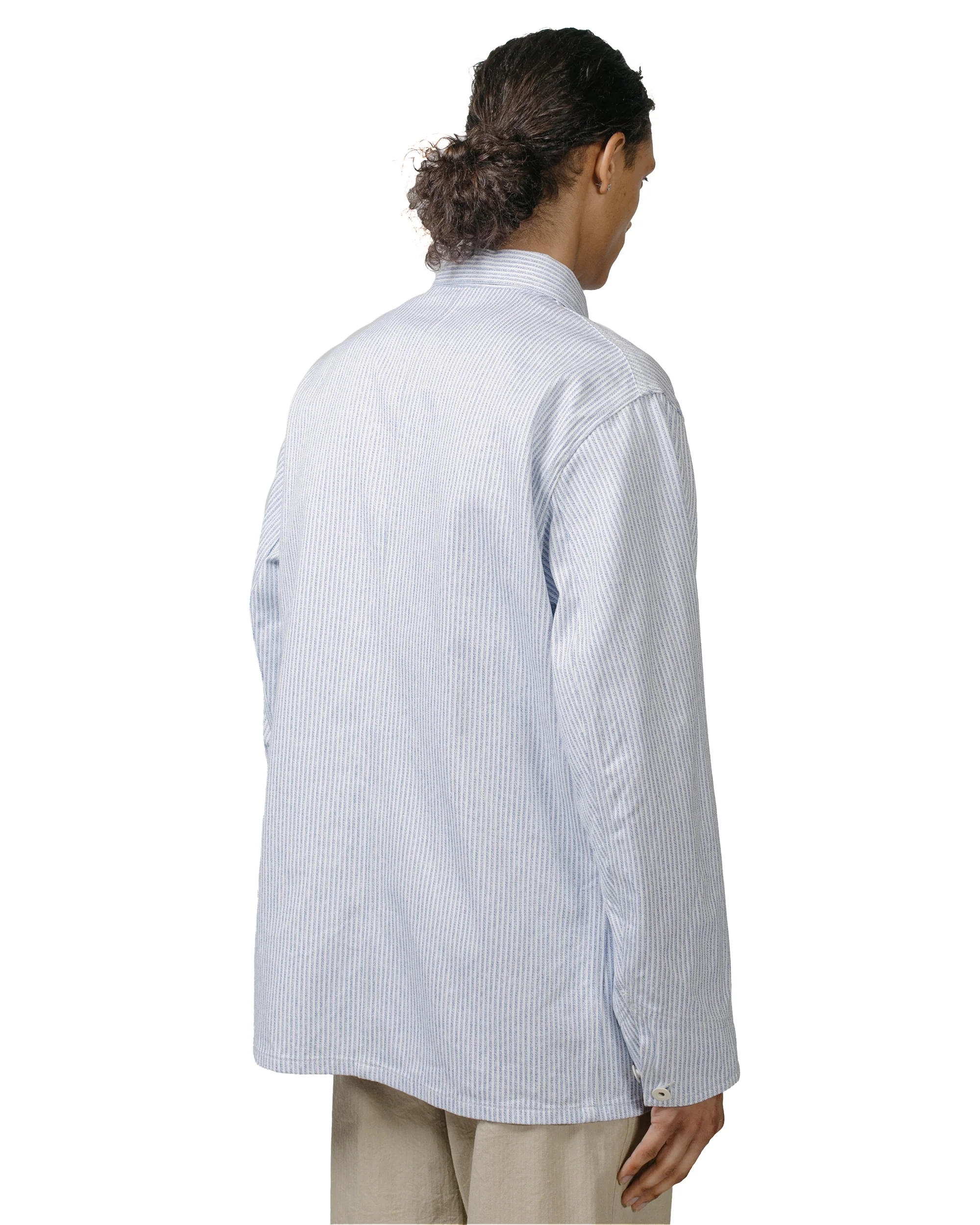 Cohérence Jackson Jaspé Striped Twill Jacket Blue - Image 3