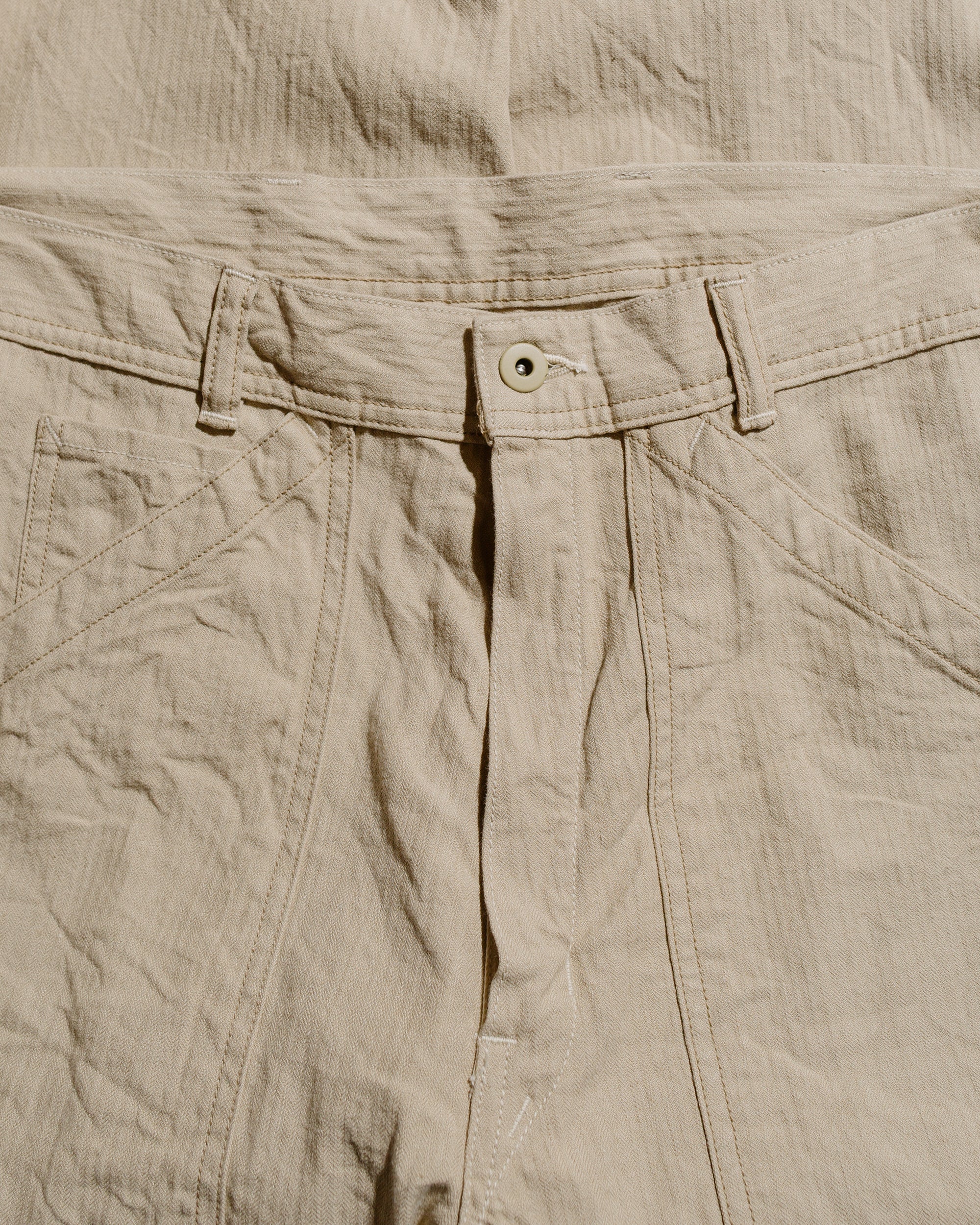 Cohérence Paul Linen/Cotton Chevron Trouser Ivory - Image 5