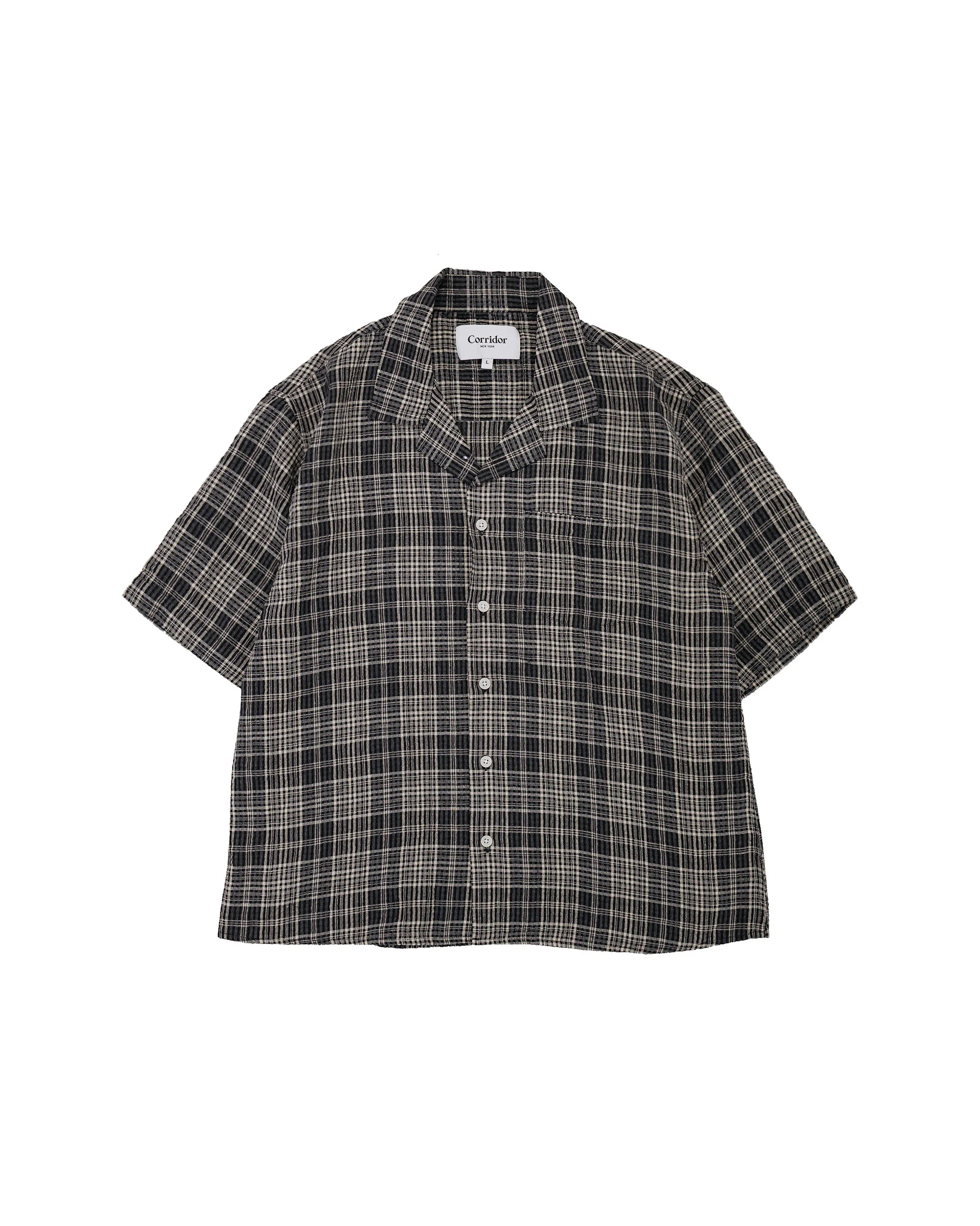 Corridor Plaid Seersucker SS Black