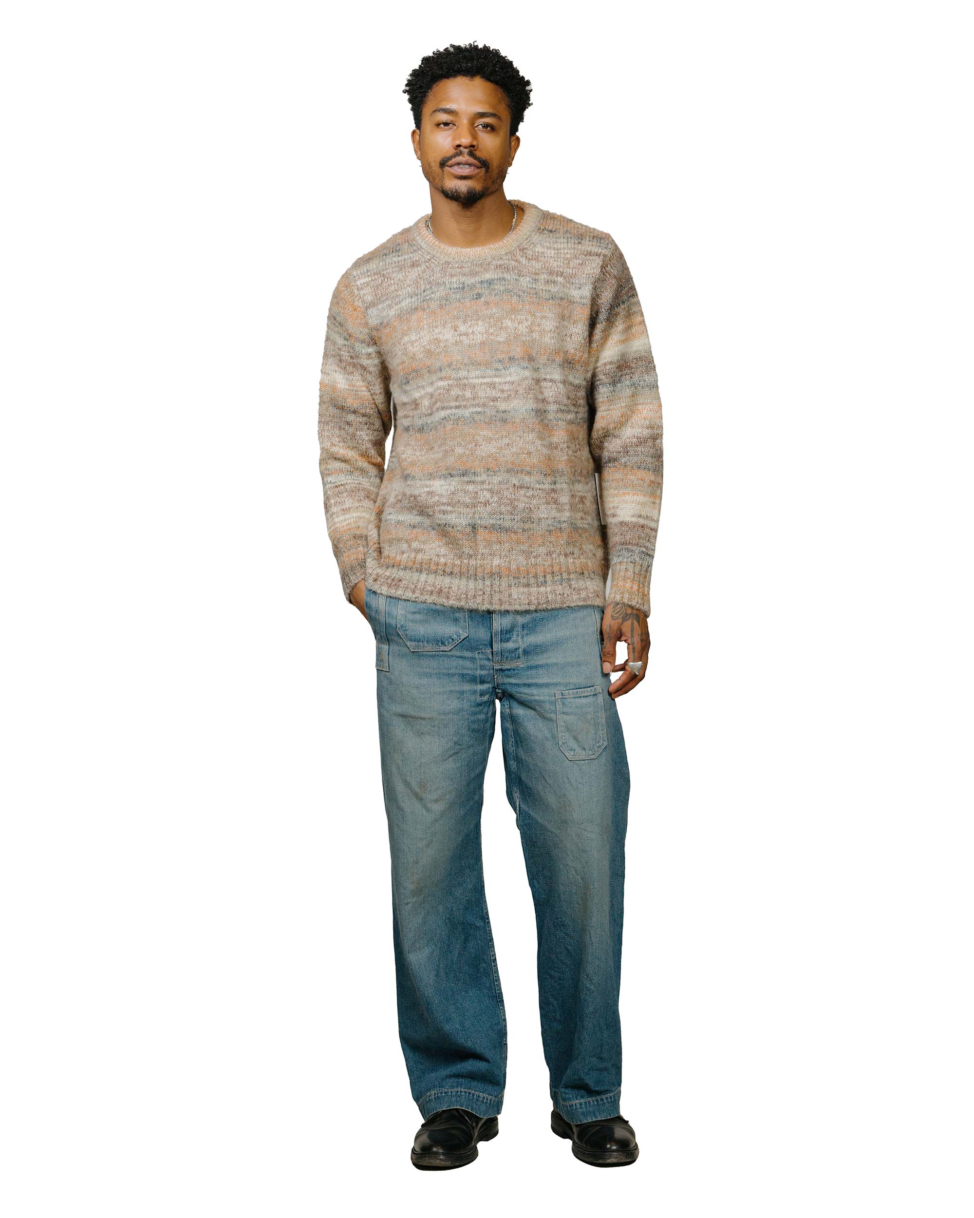 Corridor Space Dye Mohair Crewneck Natural - Image 4