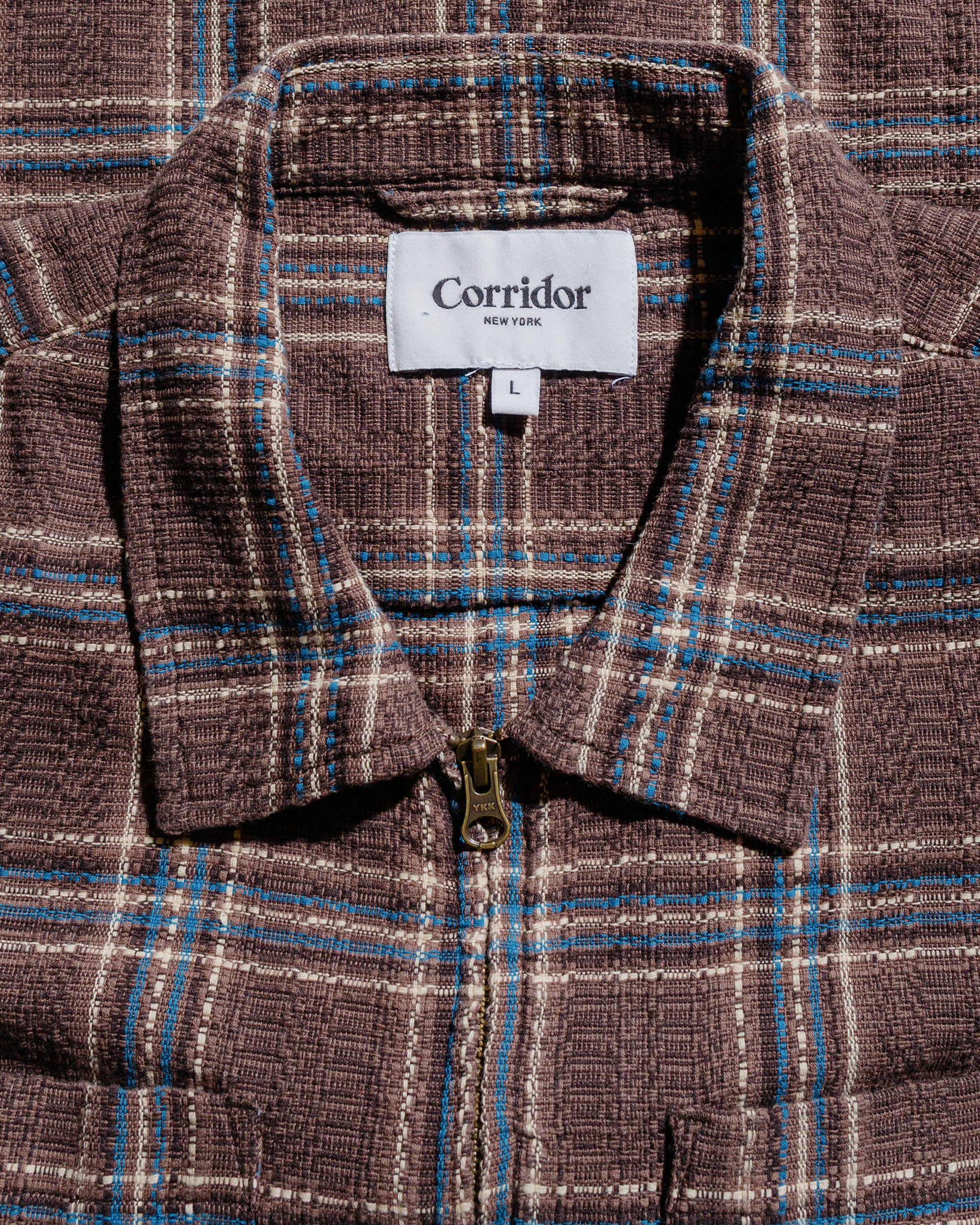 Corridor Venice Plaid Zip Jacket Brown - Image 5