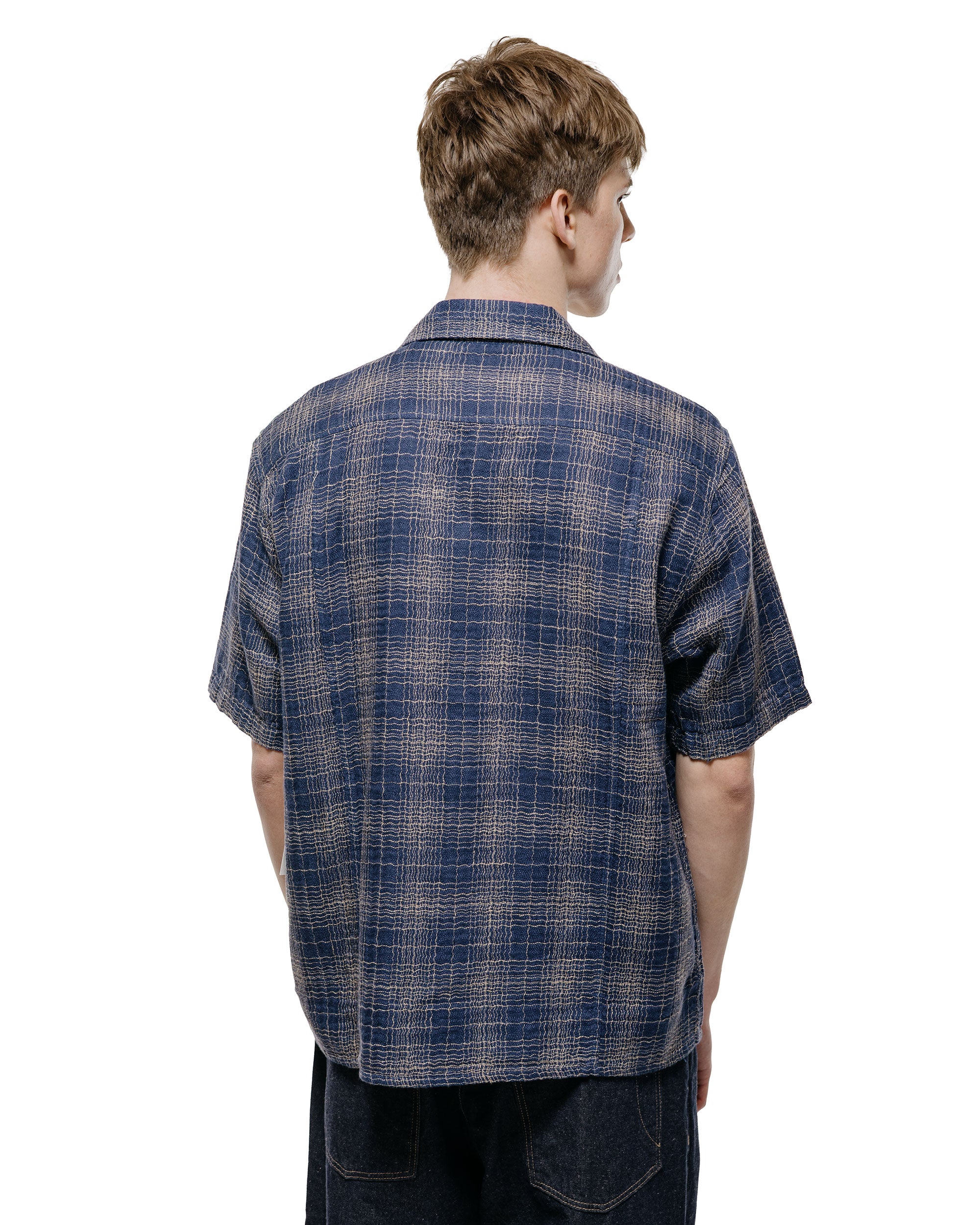 Corridor Wavy Linen SS Navy - Image 3