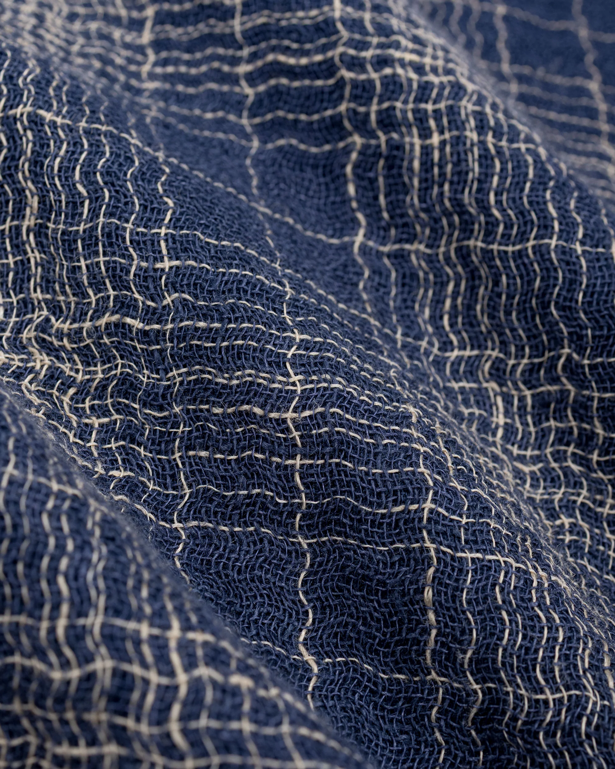 Corridor Wavy Linen SS Navy - Image 4