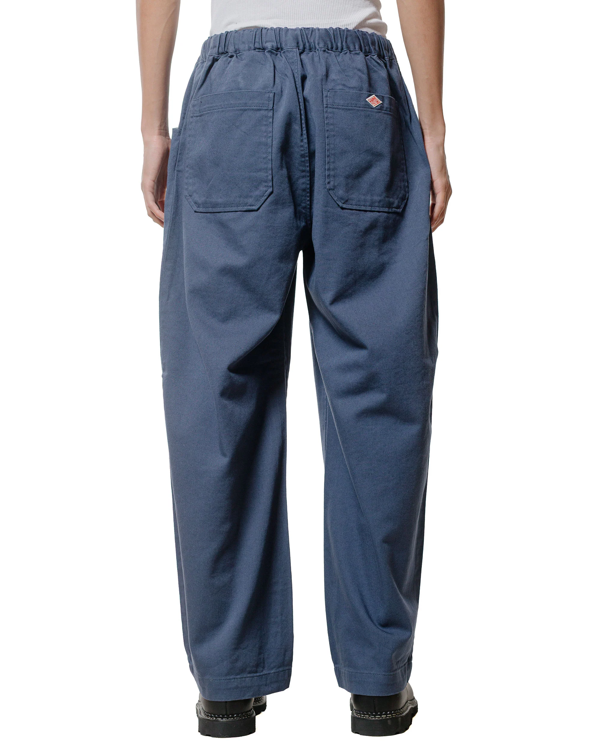 Danton 10/- Loose Chino Tuck Pants Blue - Image 3