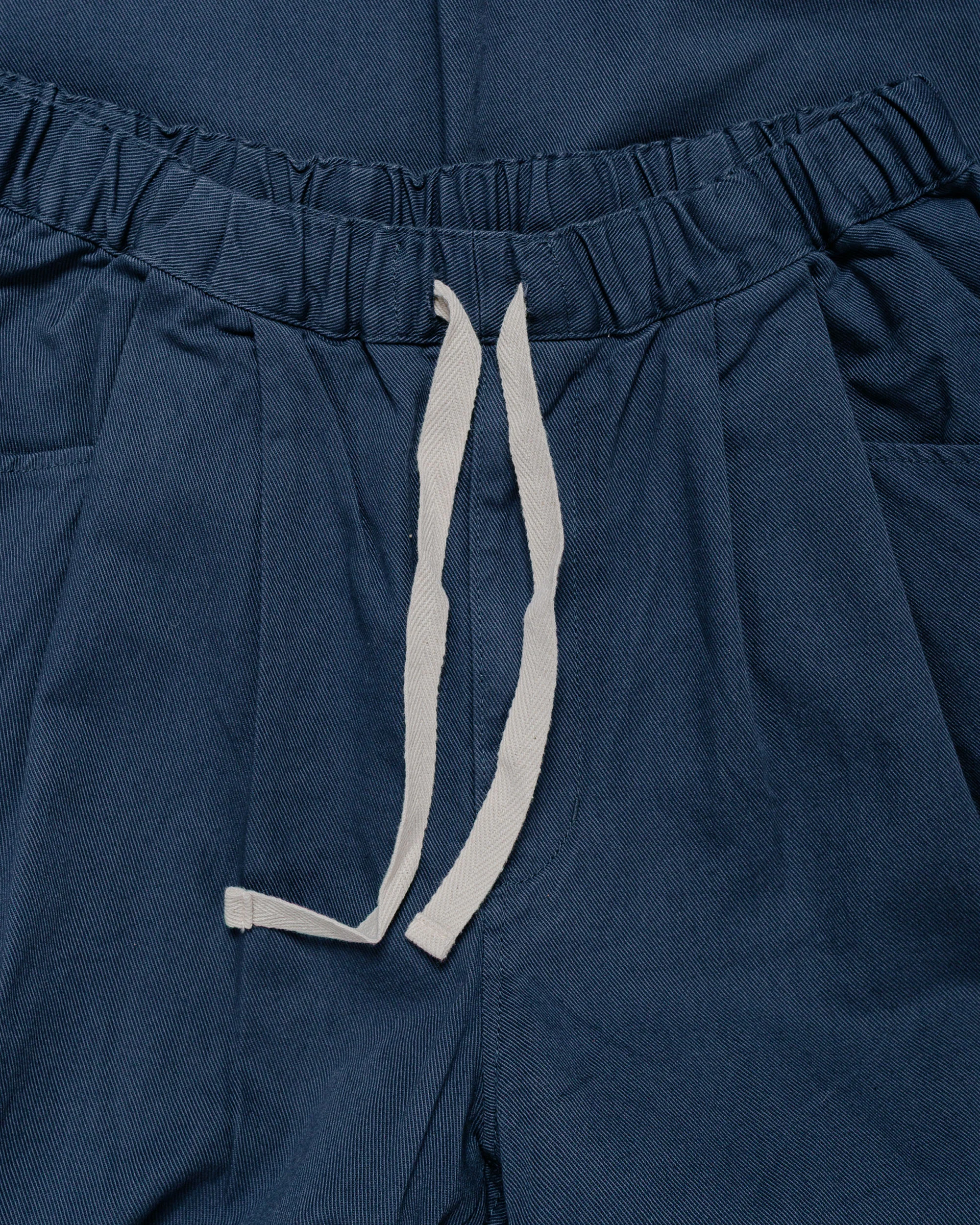 Danton 10/- Loose Chino Tuck Pants Blue - Image 5