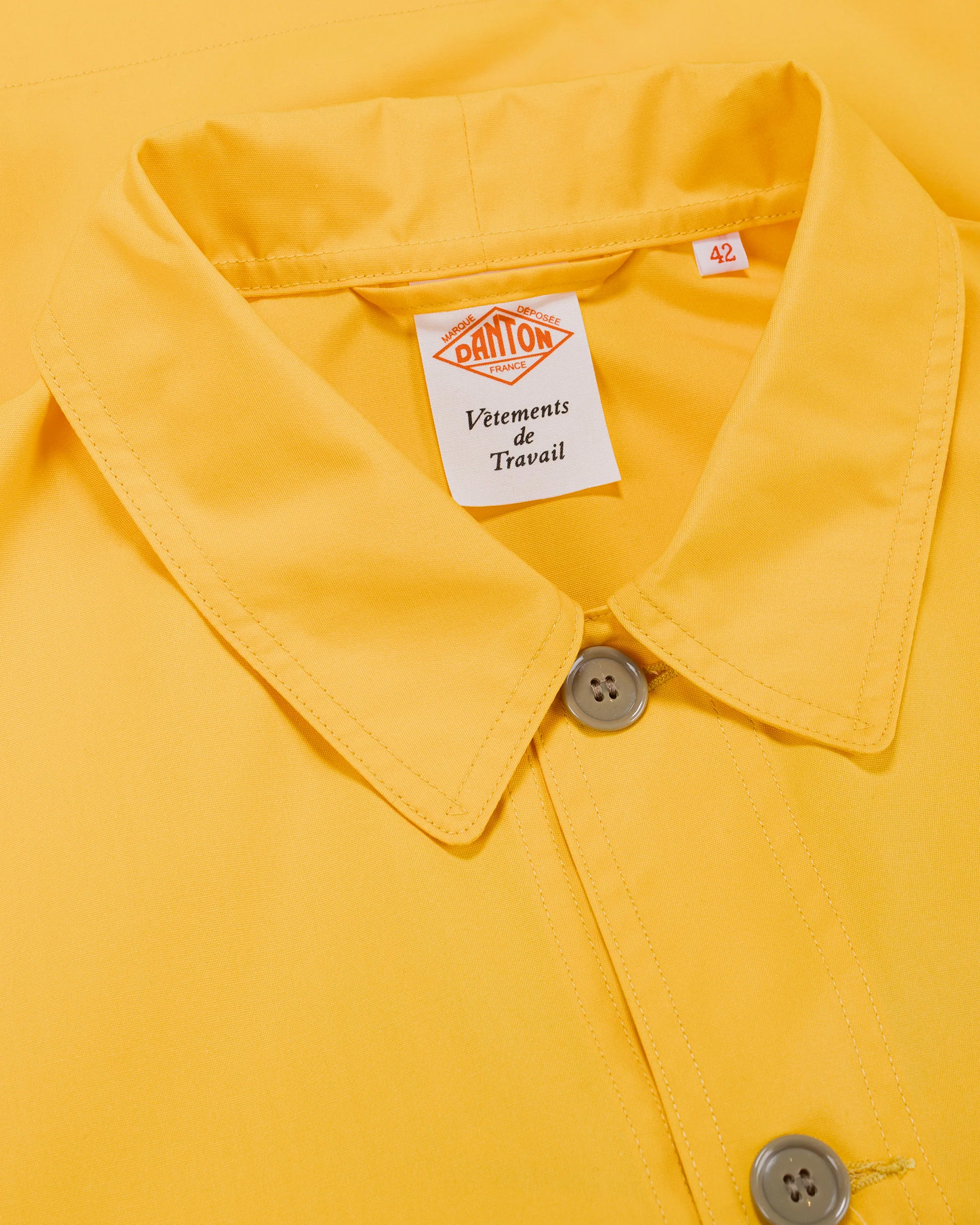 Danton Back Logo Coveralls TC Weather Poplin Yellow - Image 5