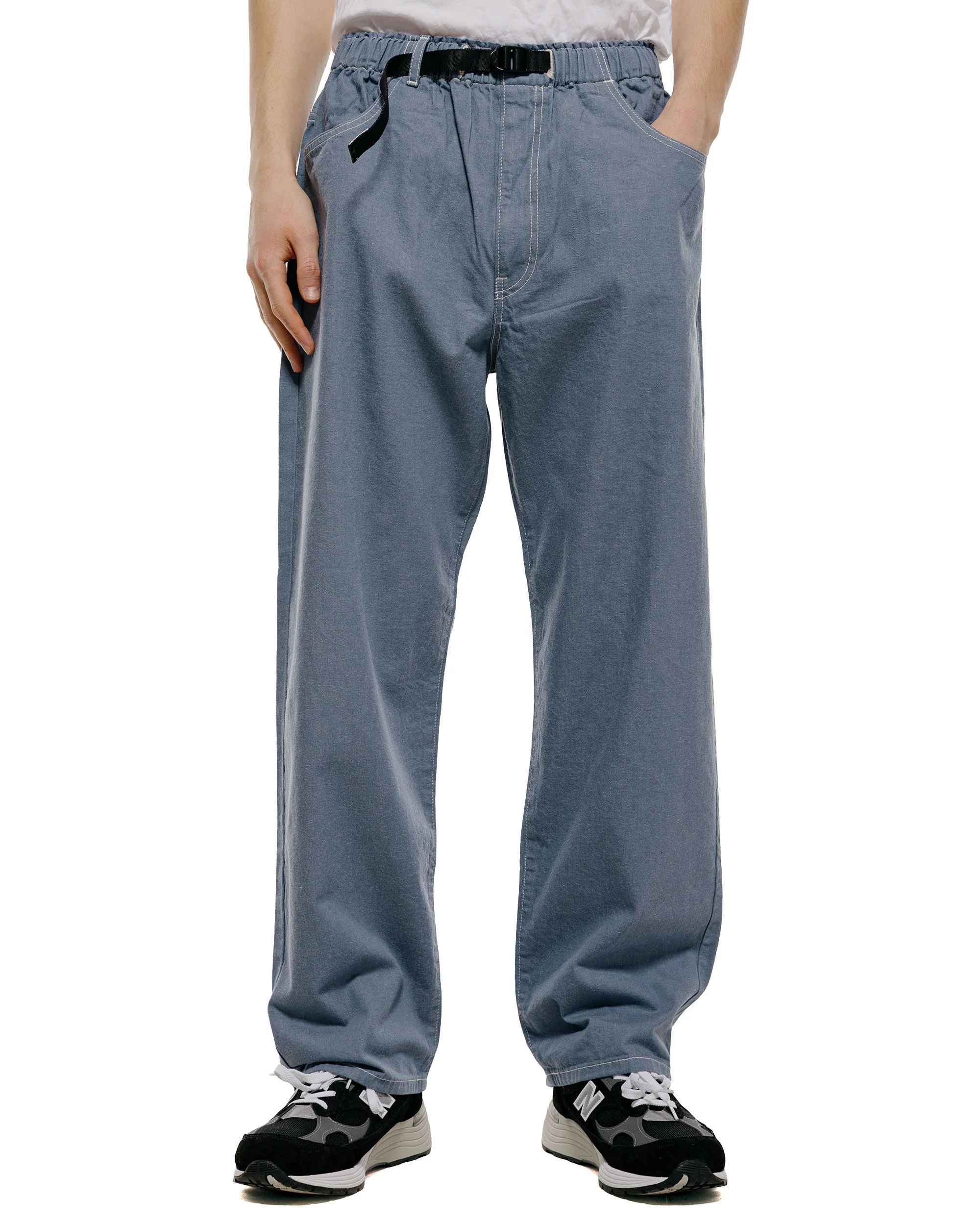 Danton Colour Denim Tuck Belted Pant Blue - Image 2