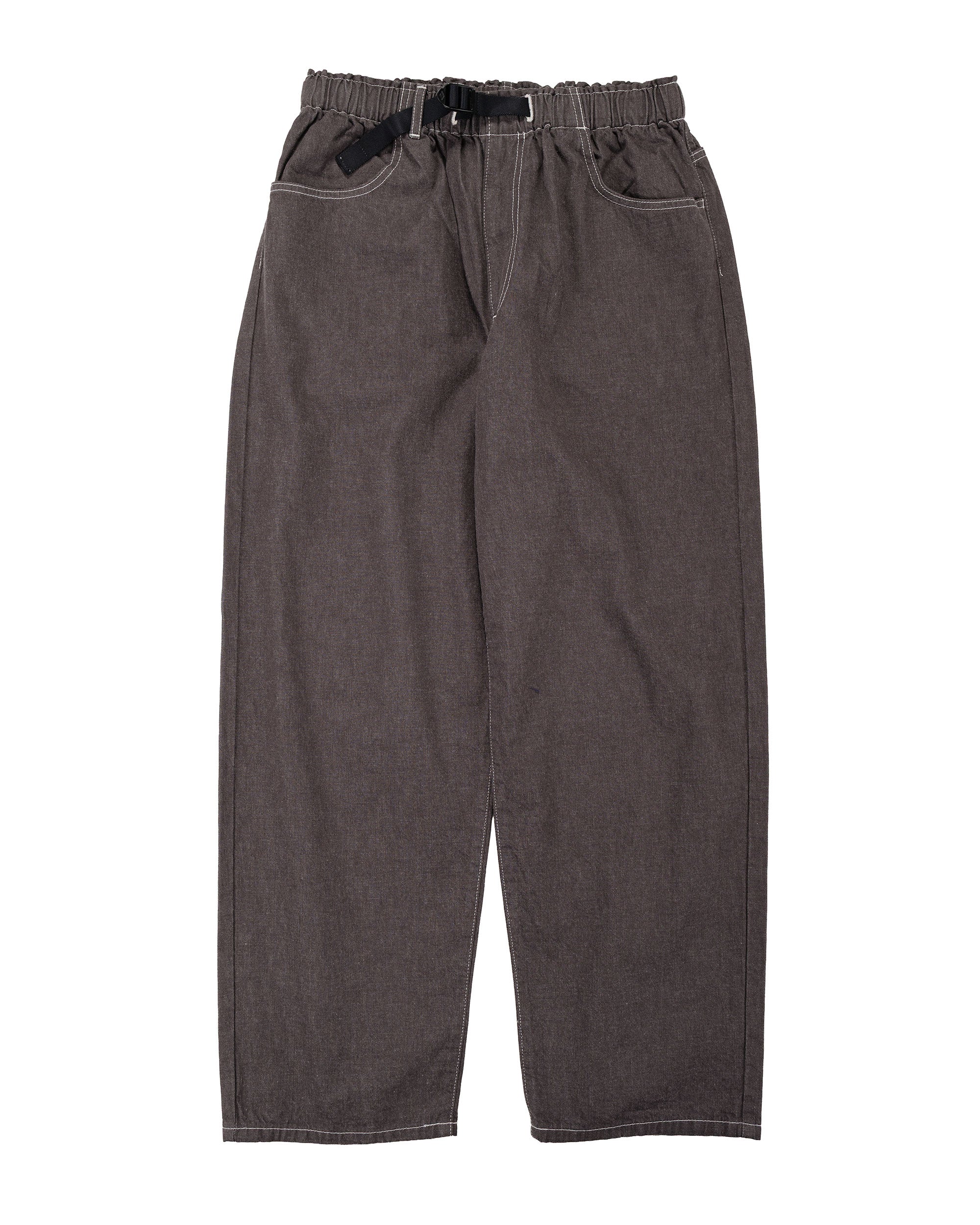 Danton Colour Denim Tuck Belted Pant Charcoal