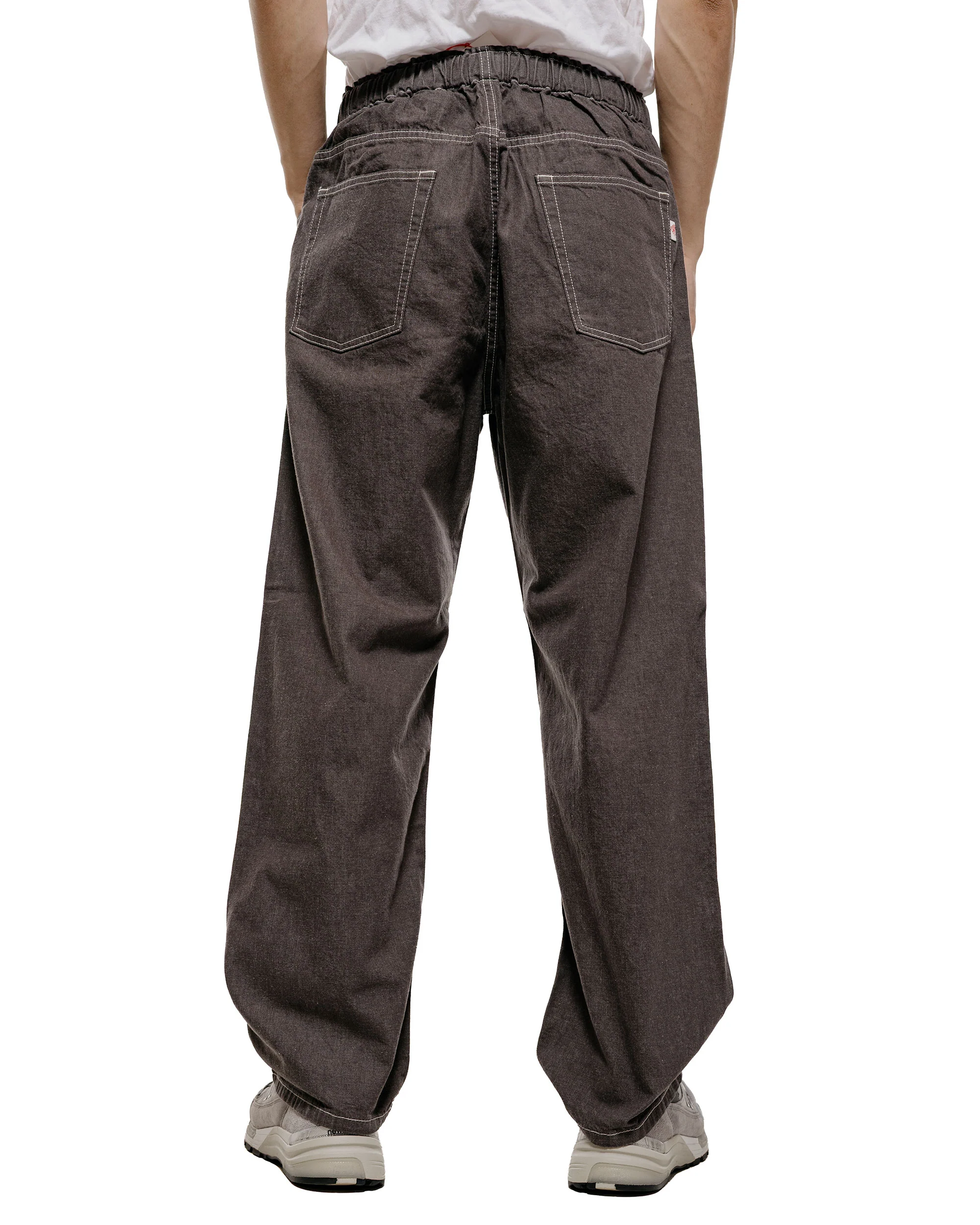 Danton Colour Denim Tuck Belted Pant Charcoal - Image 3