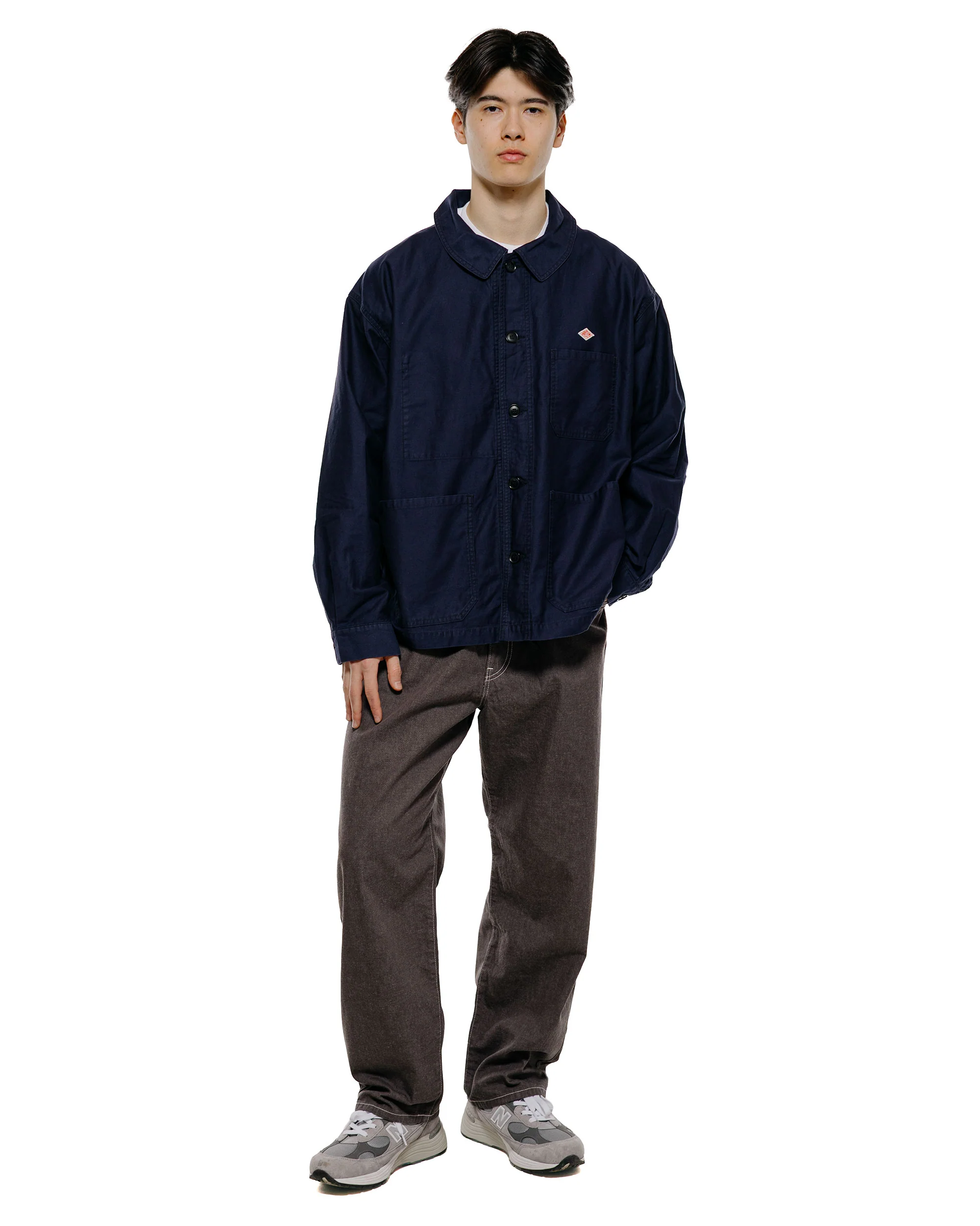 Danton Colour Denim Tuck Belted Pant Charcoal - Image 4