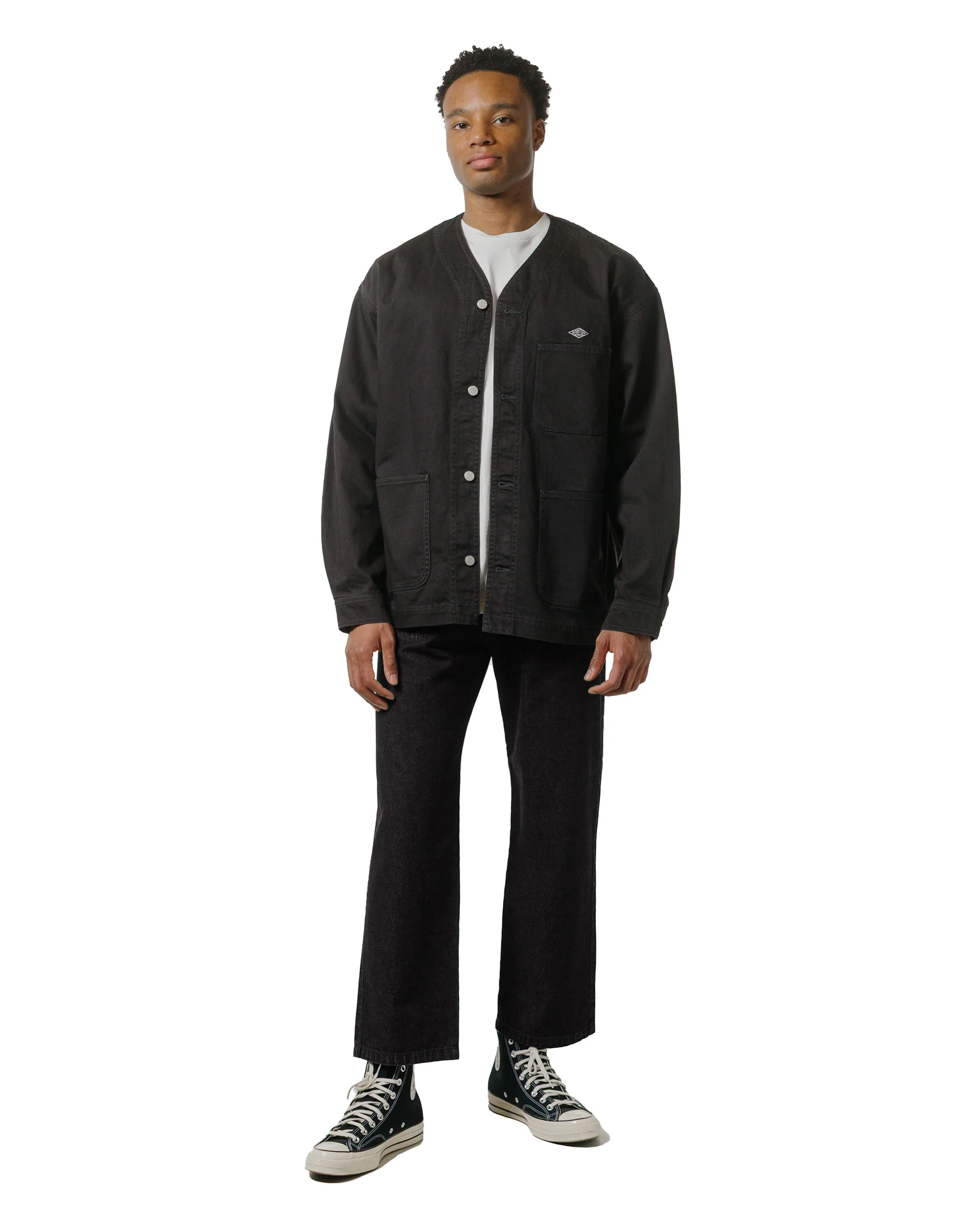Danton Denim Easy Pants Black - Image 4