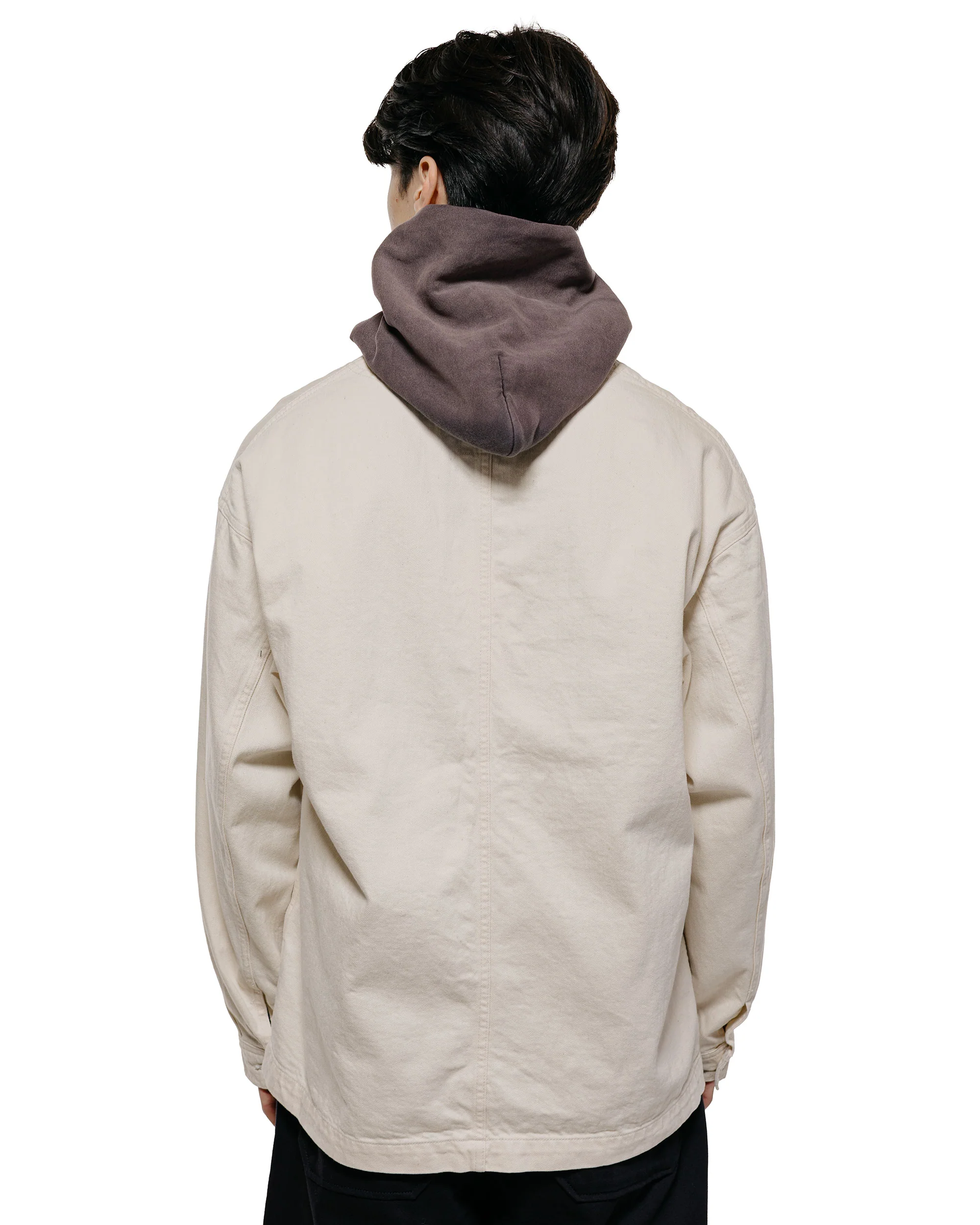 Danton Katsuragi Collarless Jacket Ecru - Image 3