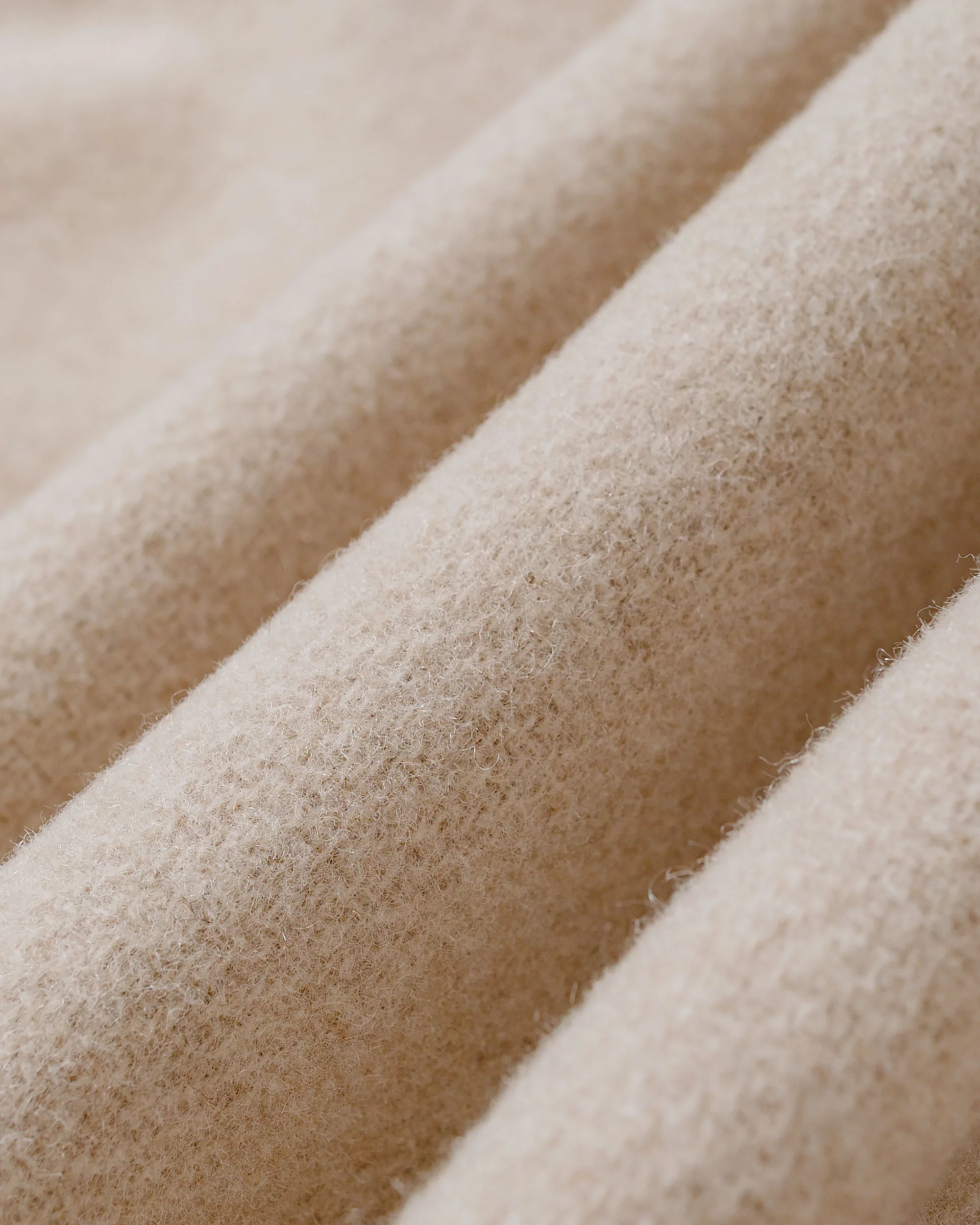 Danton Wool Light Pile Stand Collar Jacket Raw Beige - Image 6