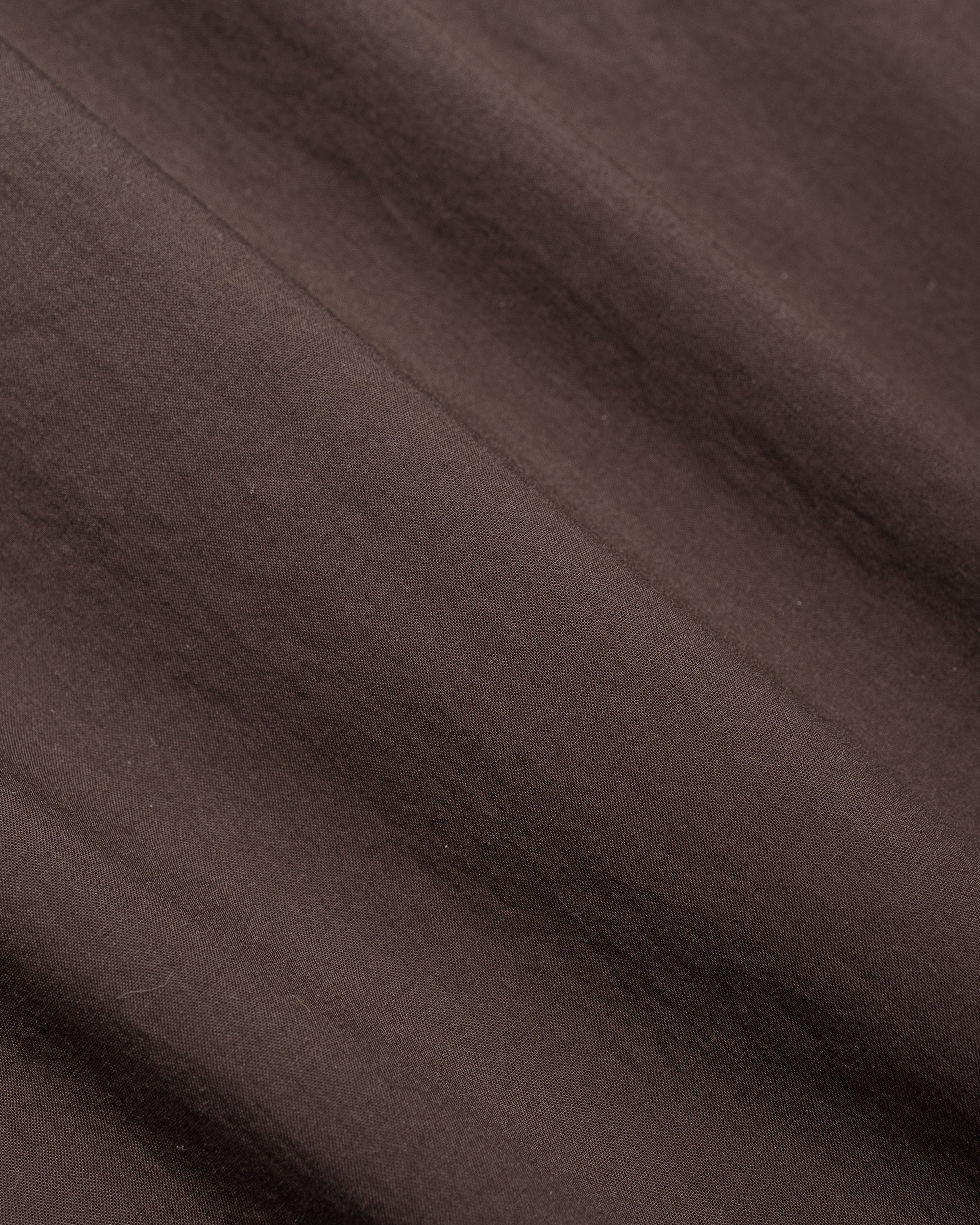 De Bonne Facture Artist Shirt Washed Cotton Voile Dark Brown - Image 6