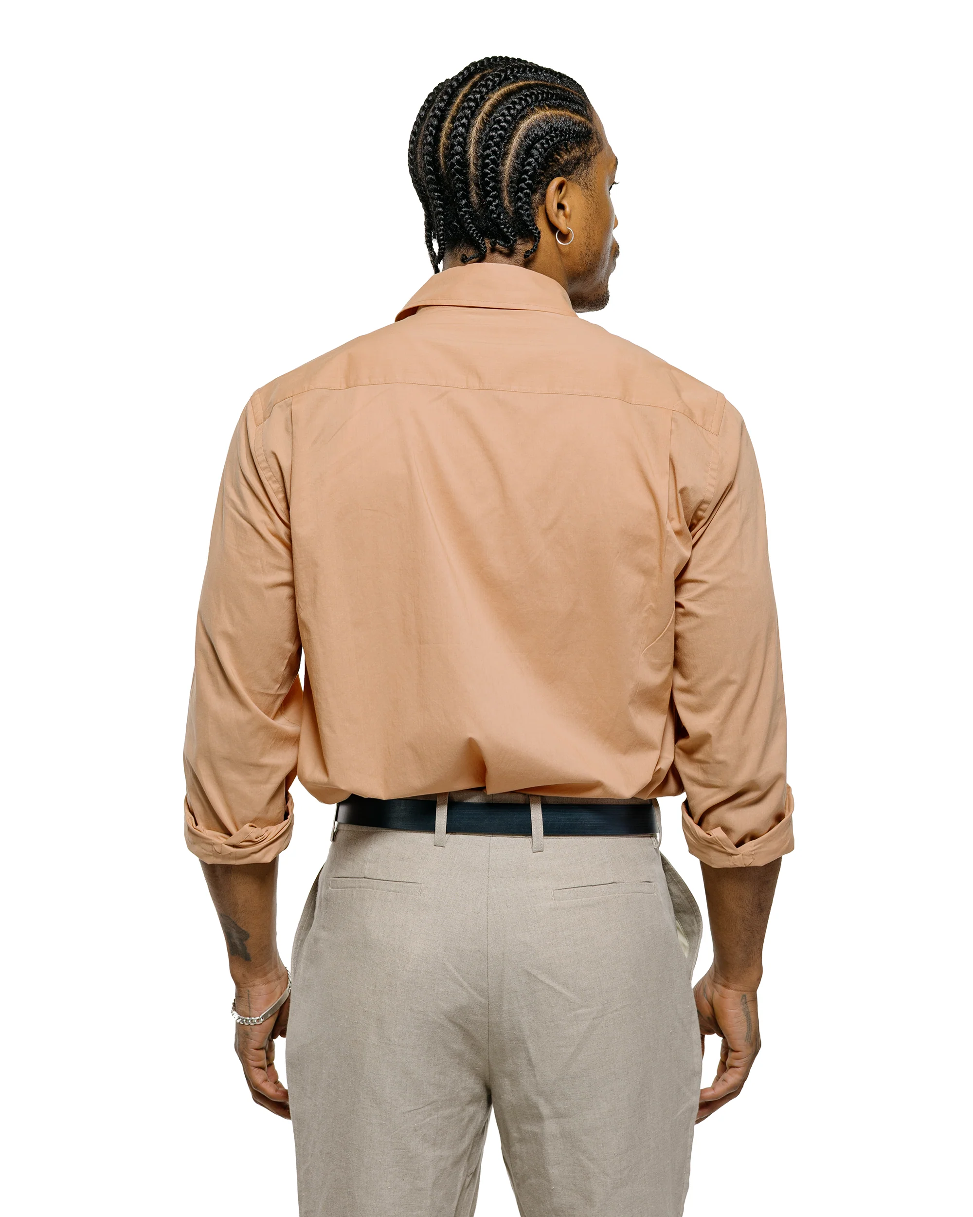 De Bonne Facture Artist Shirt Washed Cotton Voile Rosewood - Image 3