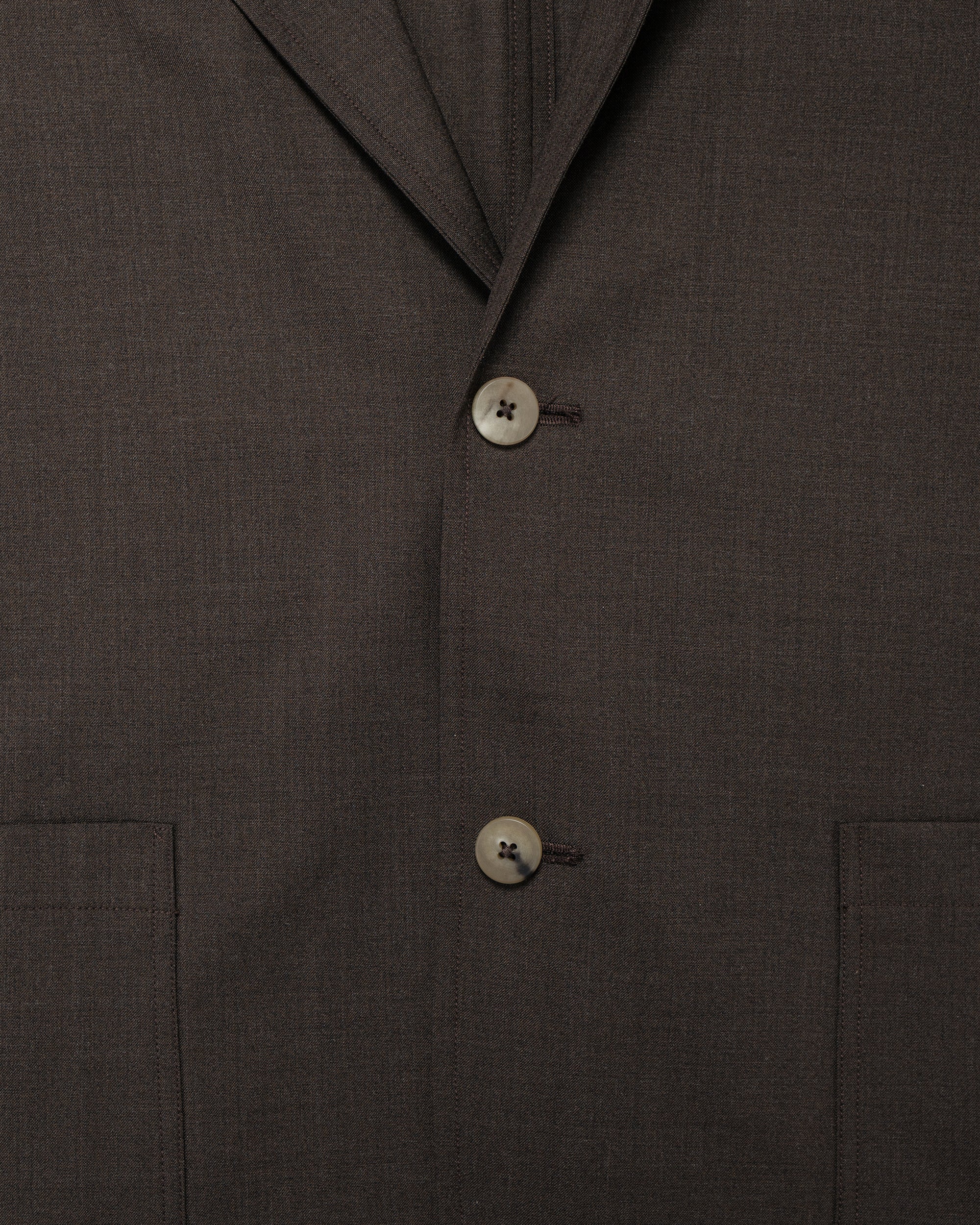 De Bonne Facture Writer's Jacket Super 130's Cold Wool Bark Brown - Image 5