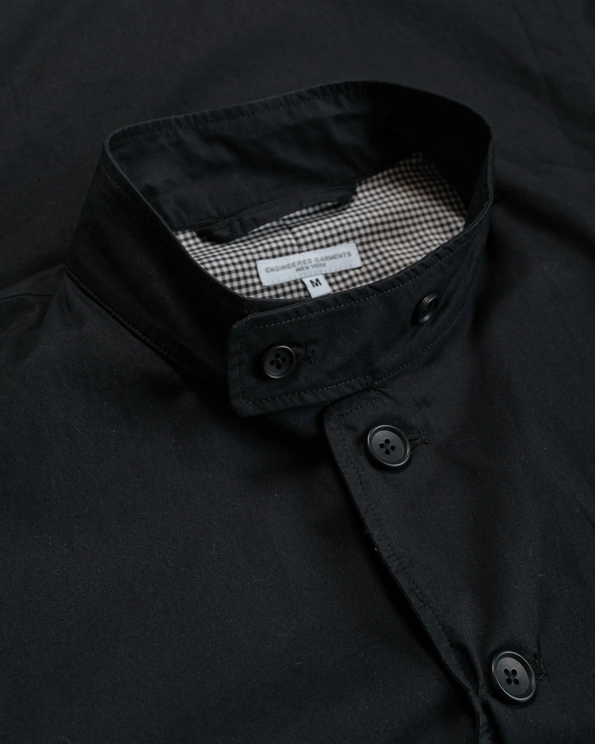 Engineered Garments AN Jacket Black Cotton High Count Twill - Image 5