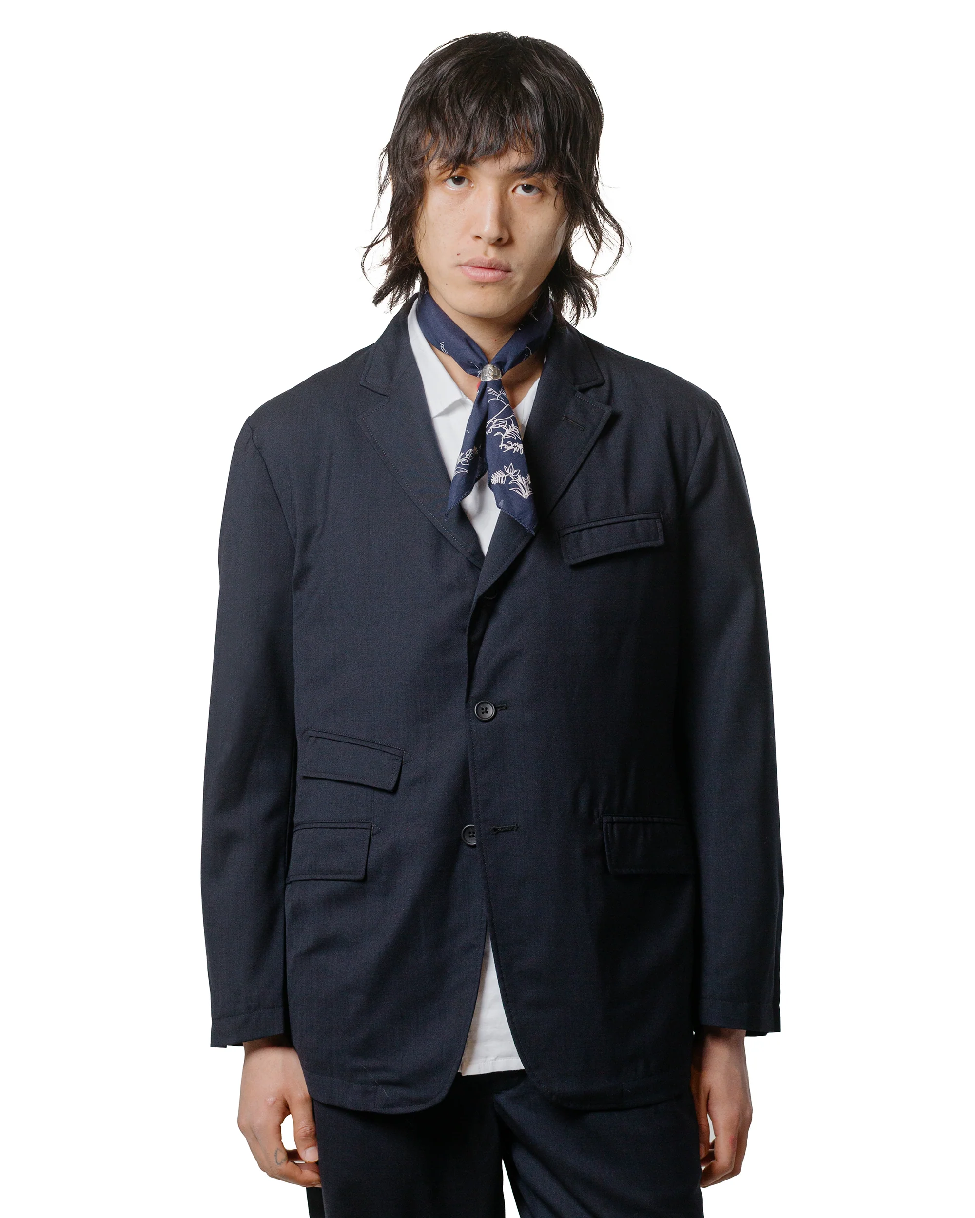 Engineered Garments Andover Jacket Dark Navy Tropical Wool - Image 2