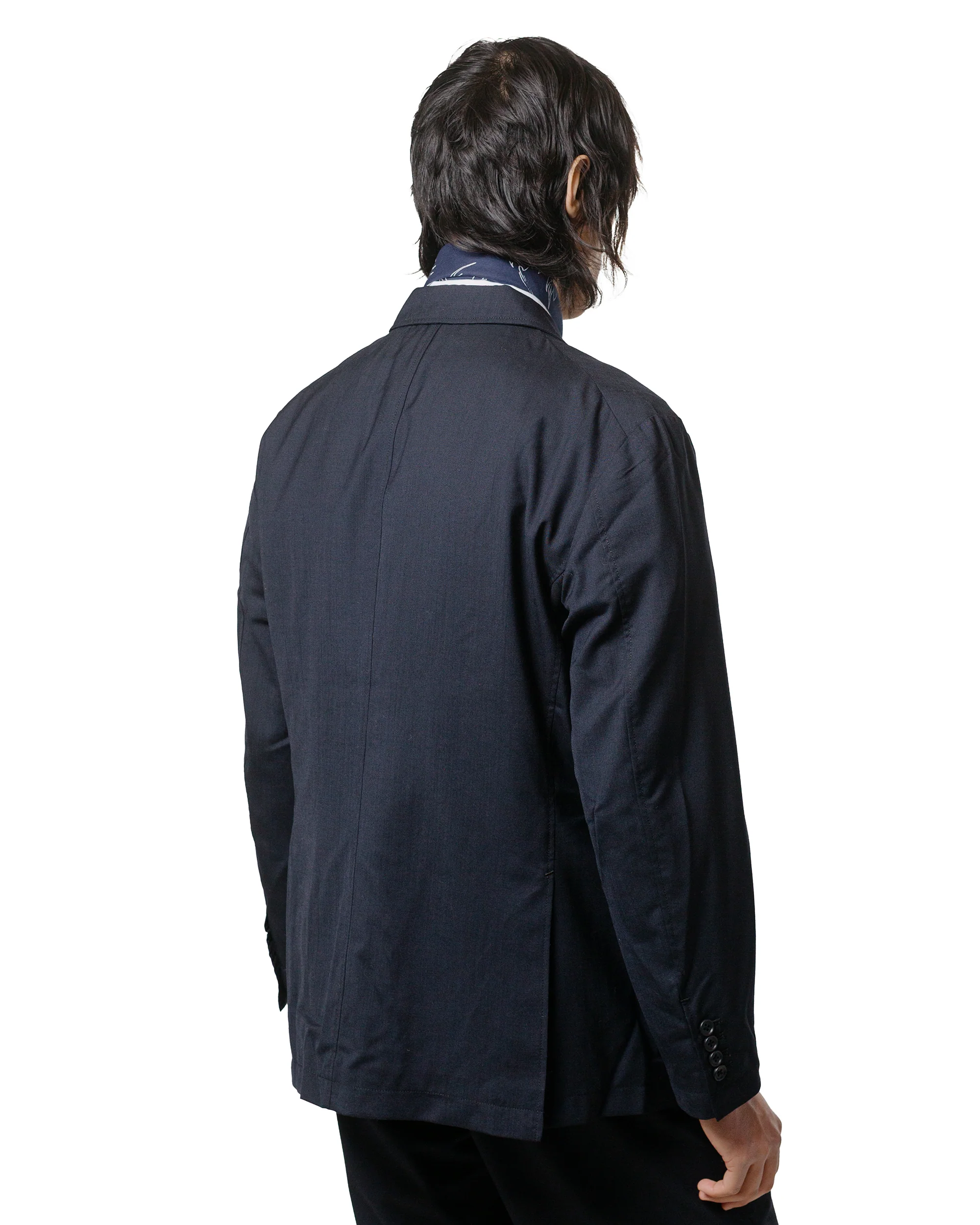 Engineered Garments Andover Jacket Dark Navy Tropical Wool - Image 3