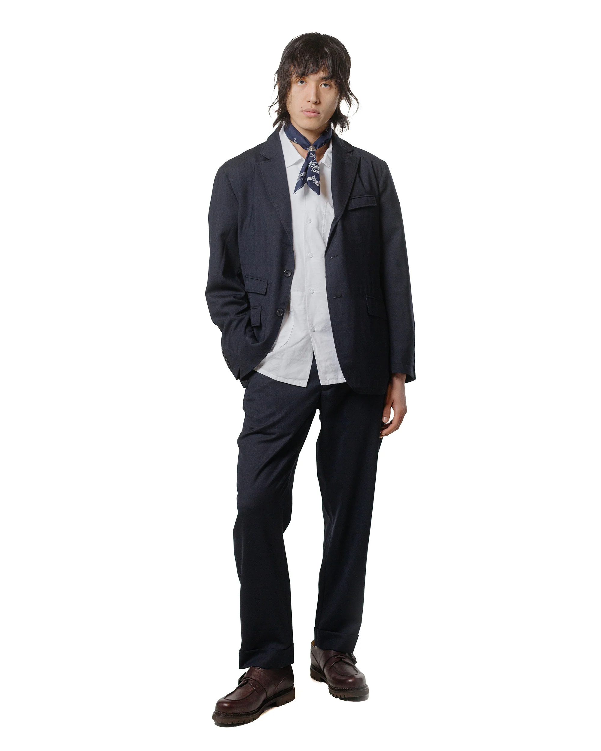 Engineered Garments Andover Jacket Dark Navy Tropical Wool - Image 4