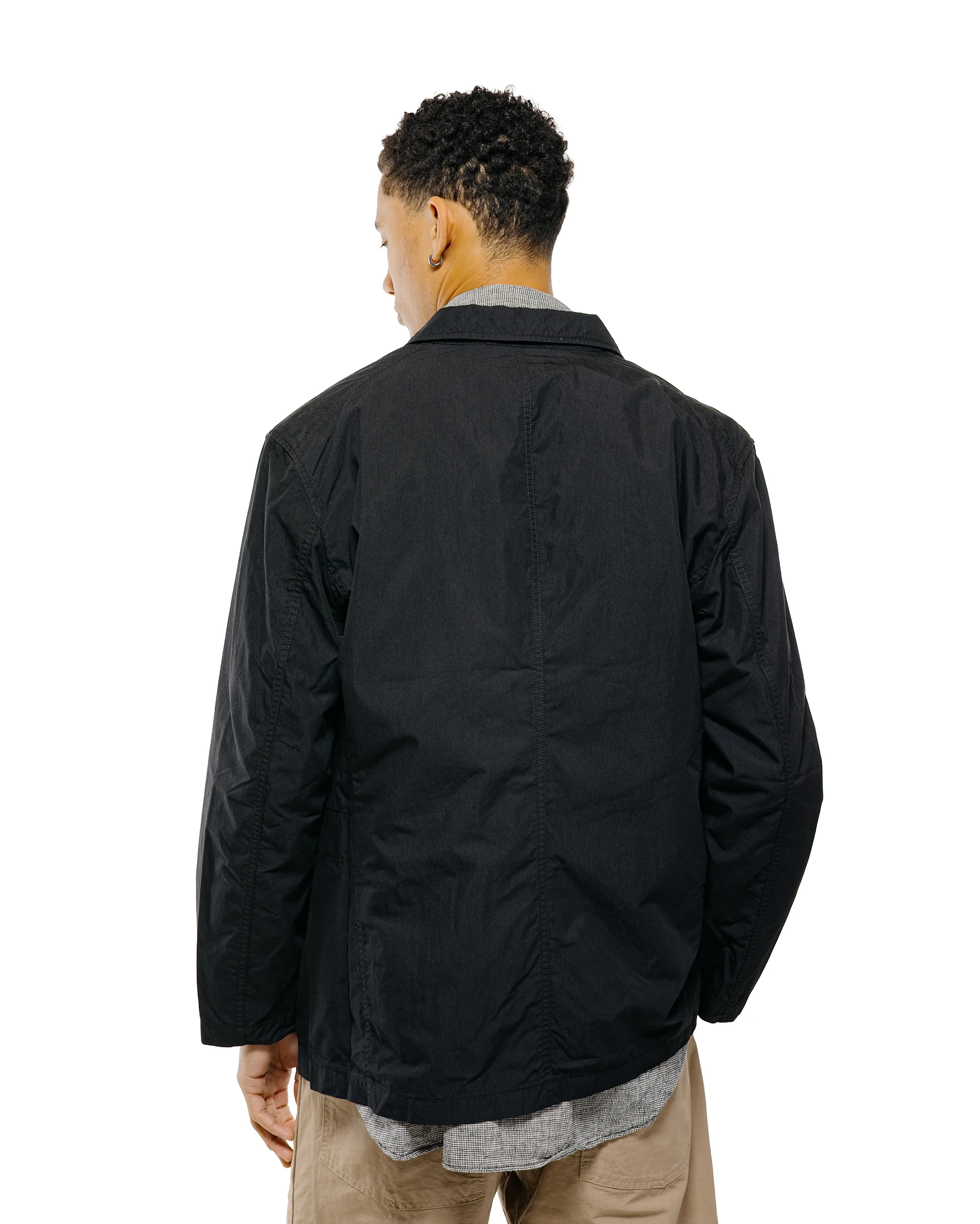 Engineered Garments Bedford Jacket Black Lightweight Nyco Poplin - Image 3