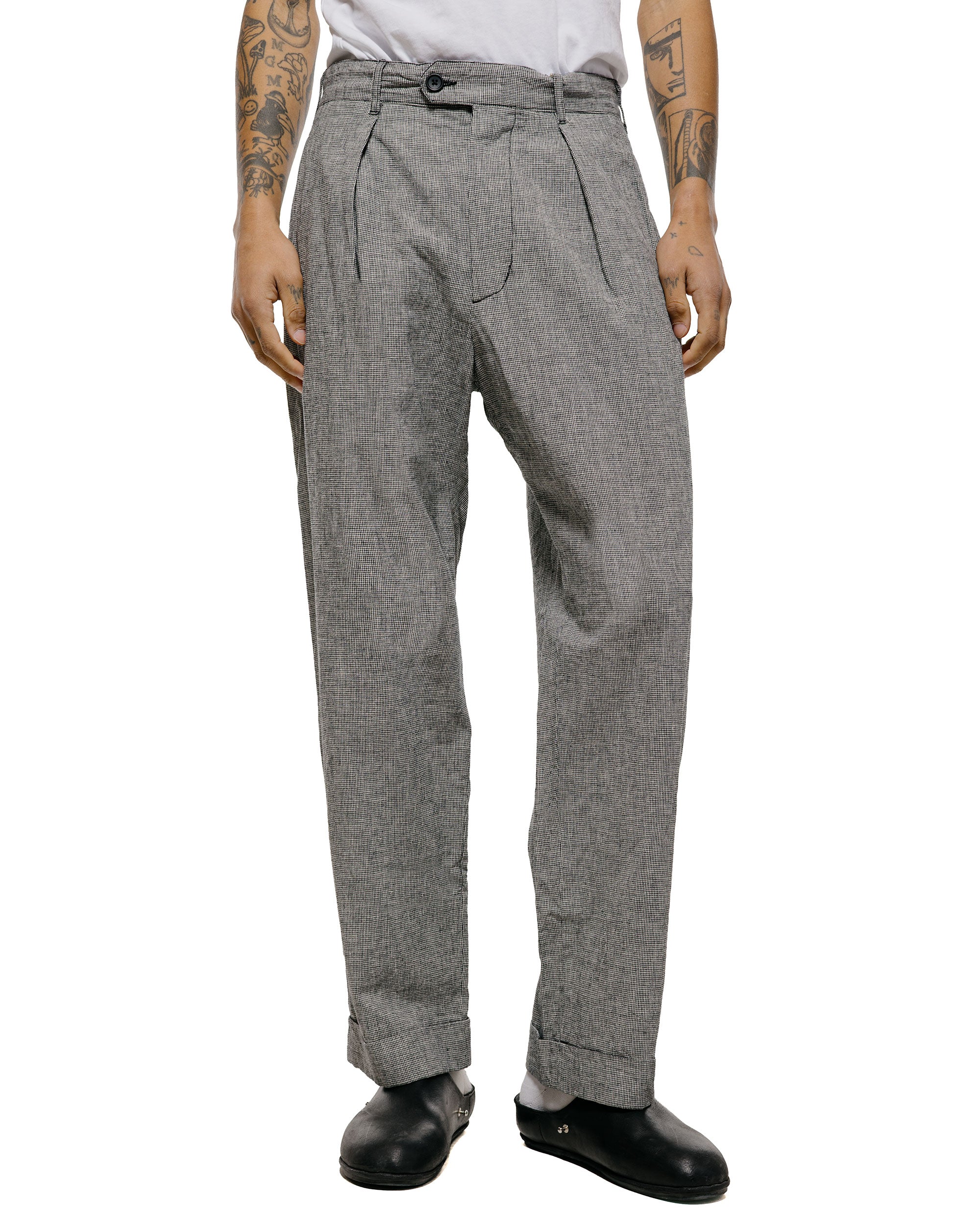 Engineered Garments Carlyle Pant Black/Grey CL Houndstooth - Image 2