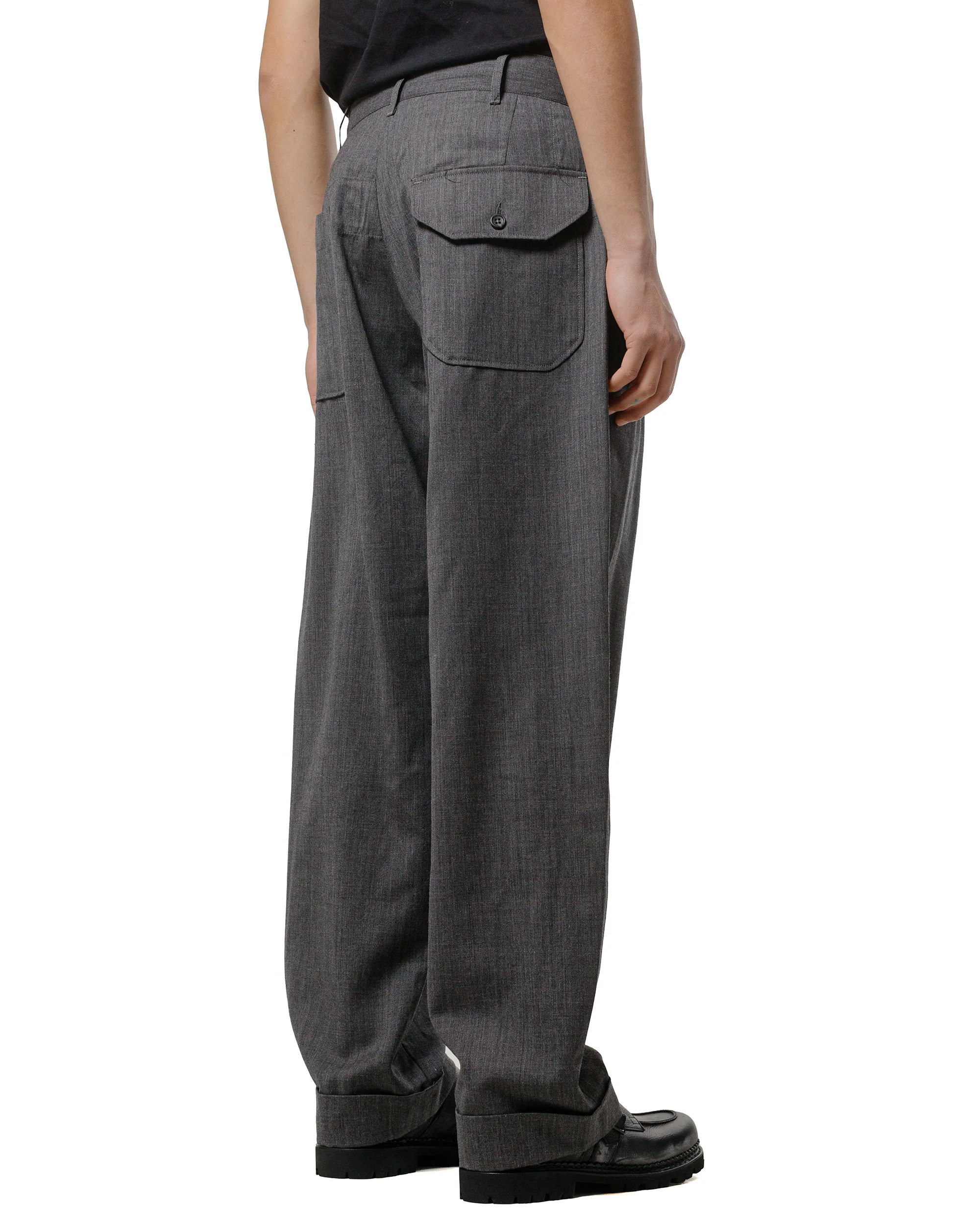 Engineered Garments Carlyle Pant Charcoal Tropical Wool - Image 3