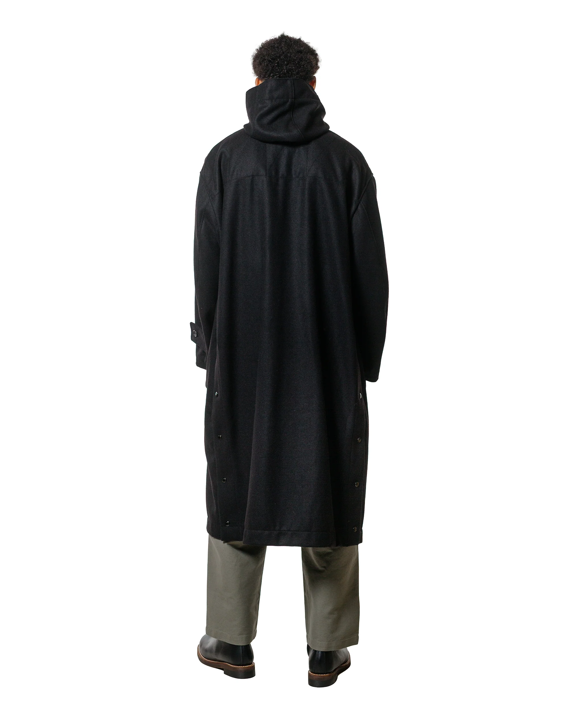 Engineered Garments Duffle Coat Black 24oz Wool Melton - Image 4