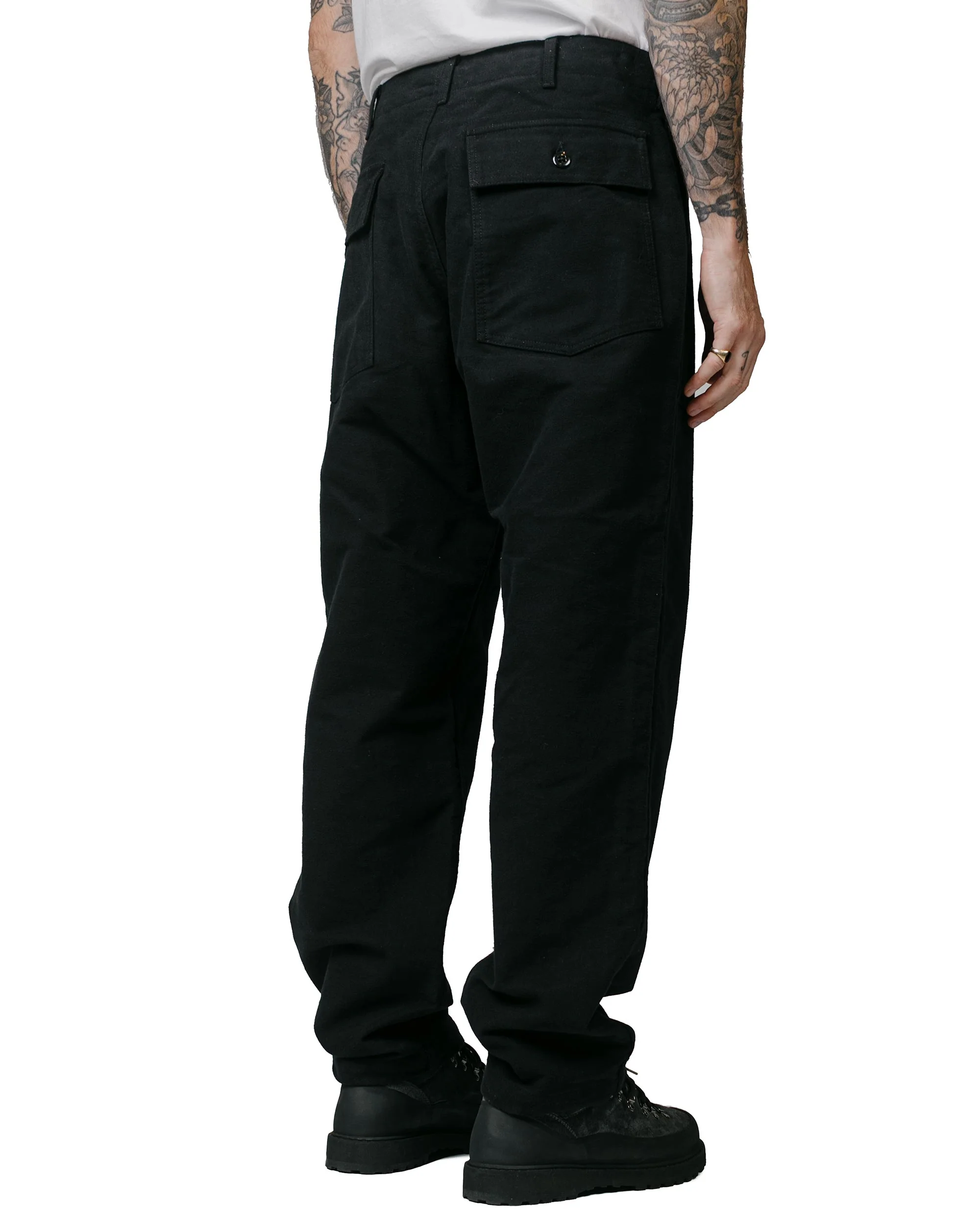 Engineered Garments Fatigue Pant Black Cotton Moleskin - Image 3