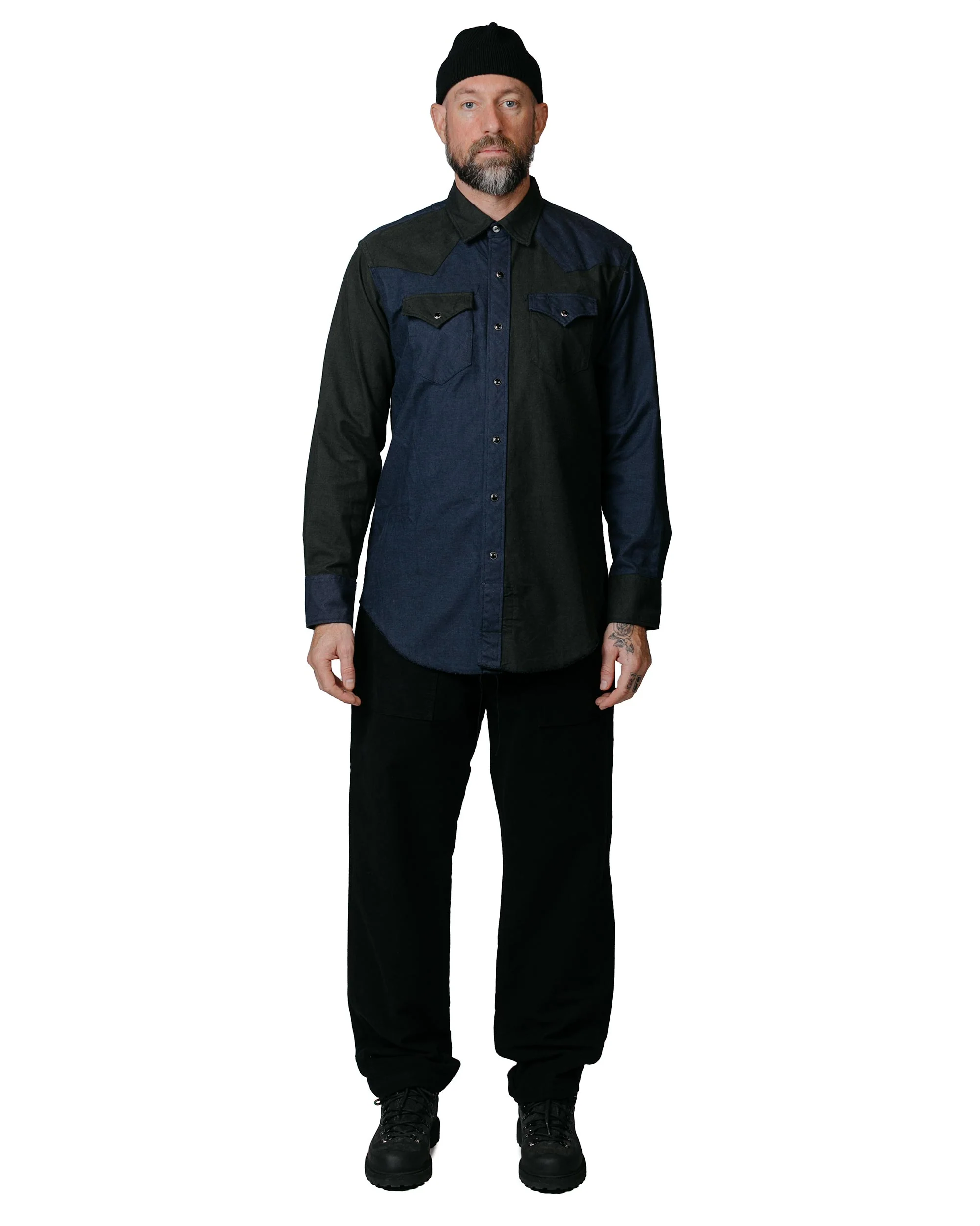 Engineered Garments Fatigue Pant Black Cotton Moleskin - Image 4