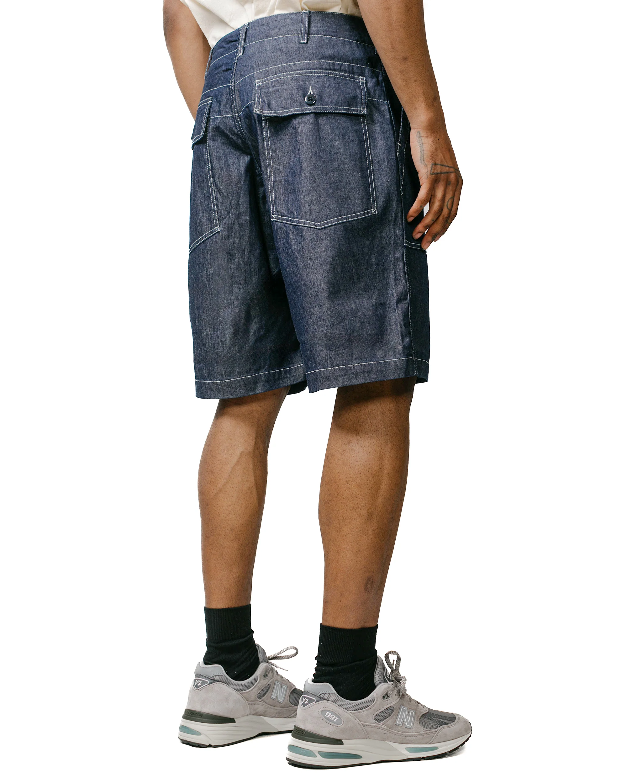 Engineered Garments Fatigue Short Indigo 8oz Cone Denim - Image 3