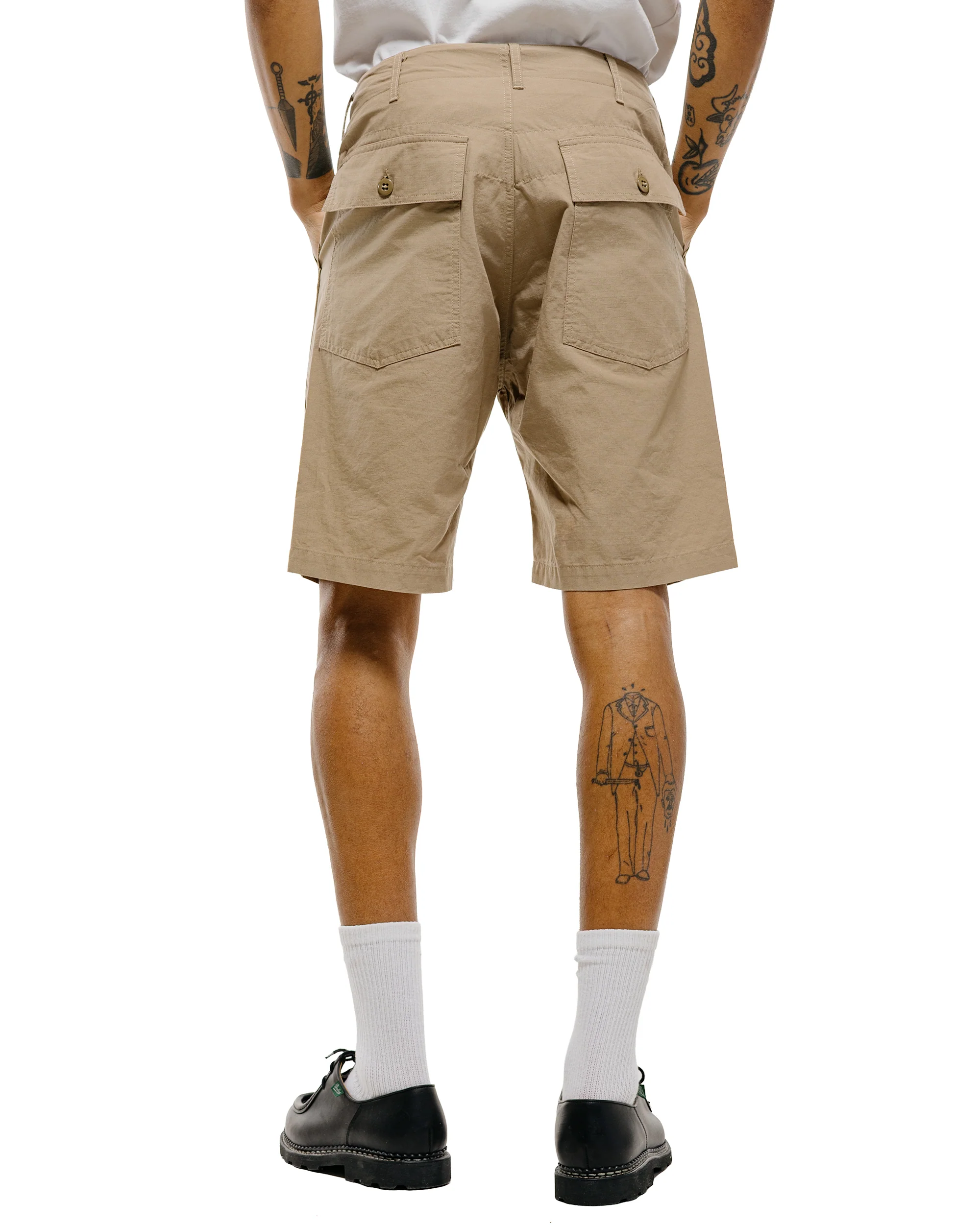 Engineered Garments Fatigue Short Khaki Cotton Ripstop - Image 3