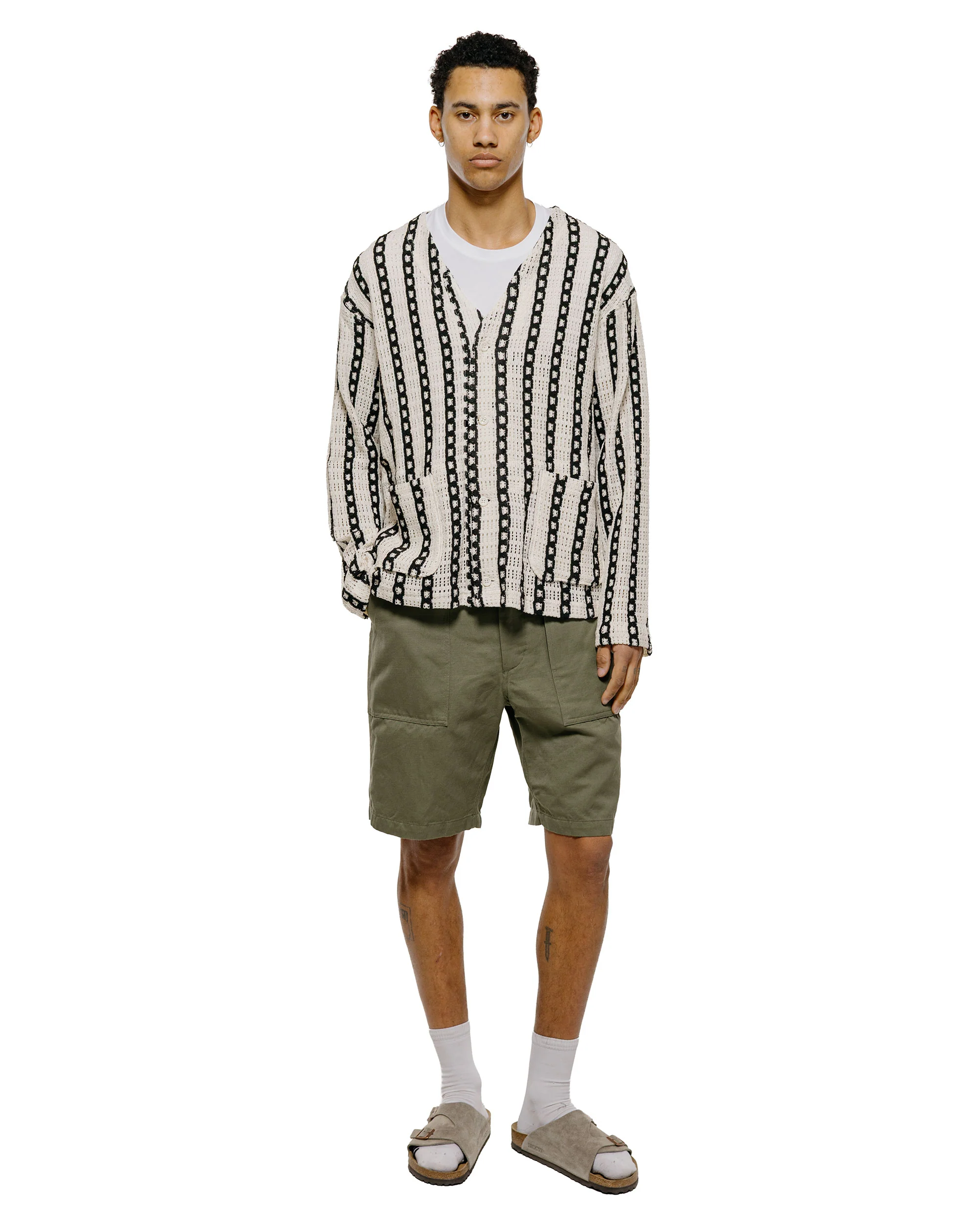 Engineered Garments Fatigue Short Olive CL Heavy Twill - Image 4