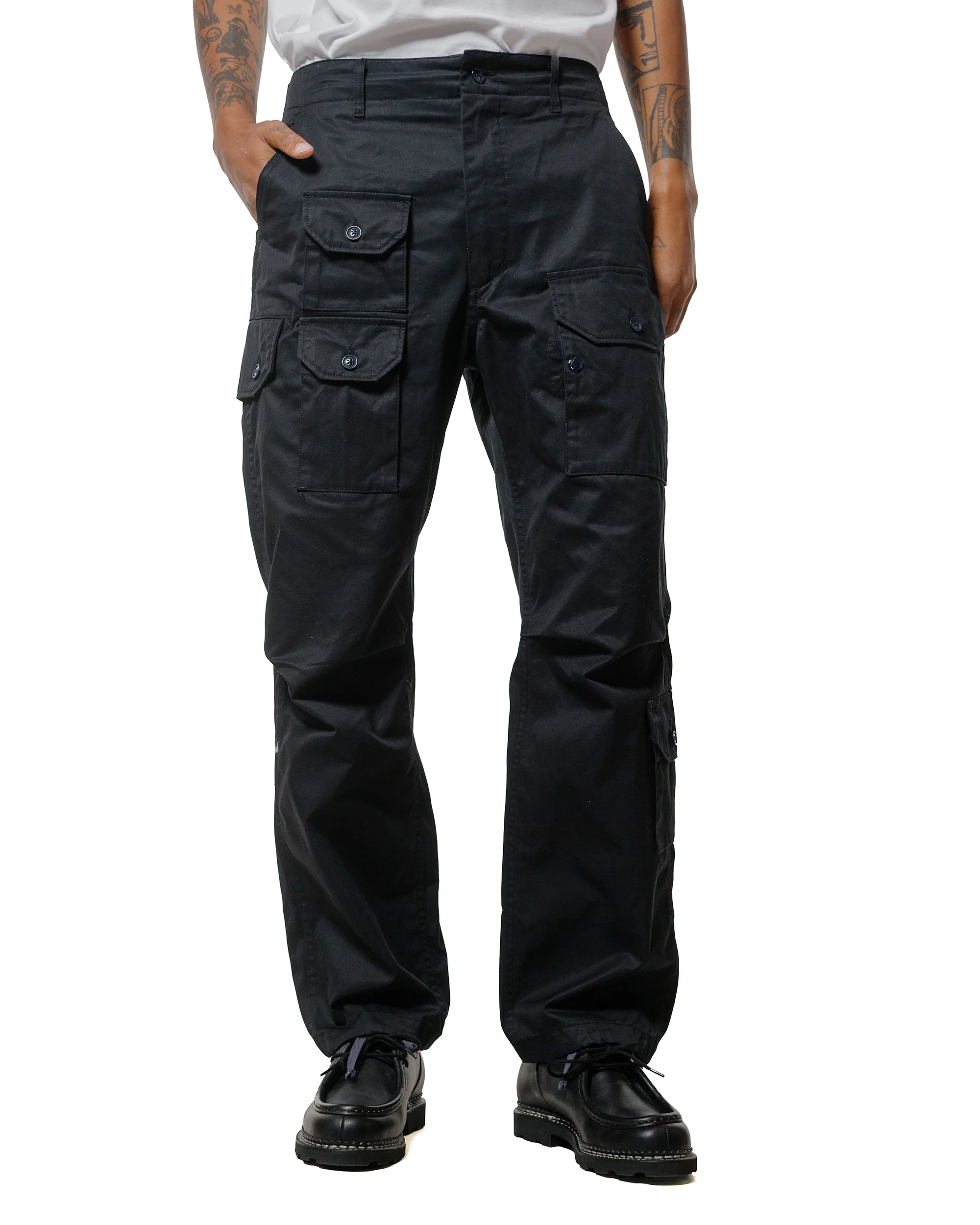 Engineered Garments Flight Pant Dark Navy Cotton Ventile Twill - Image 2
