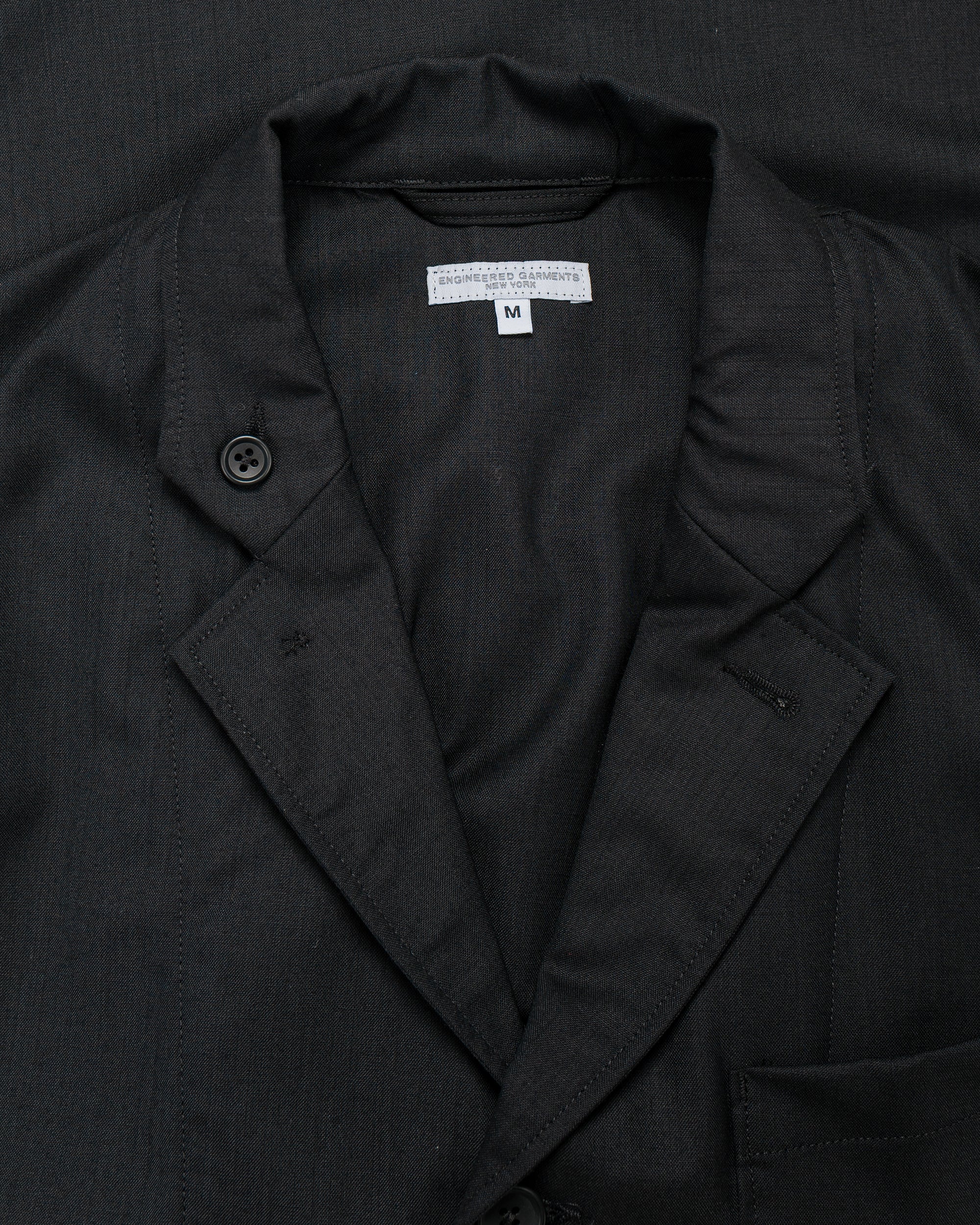 Engineered Garments Loiter Jacket Black Tropical Wool - Image 5