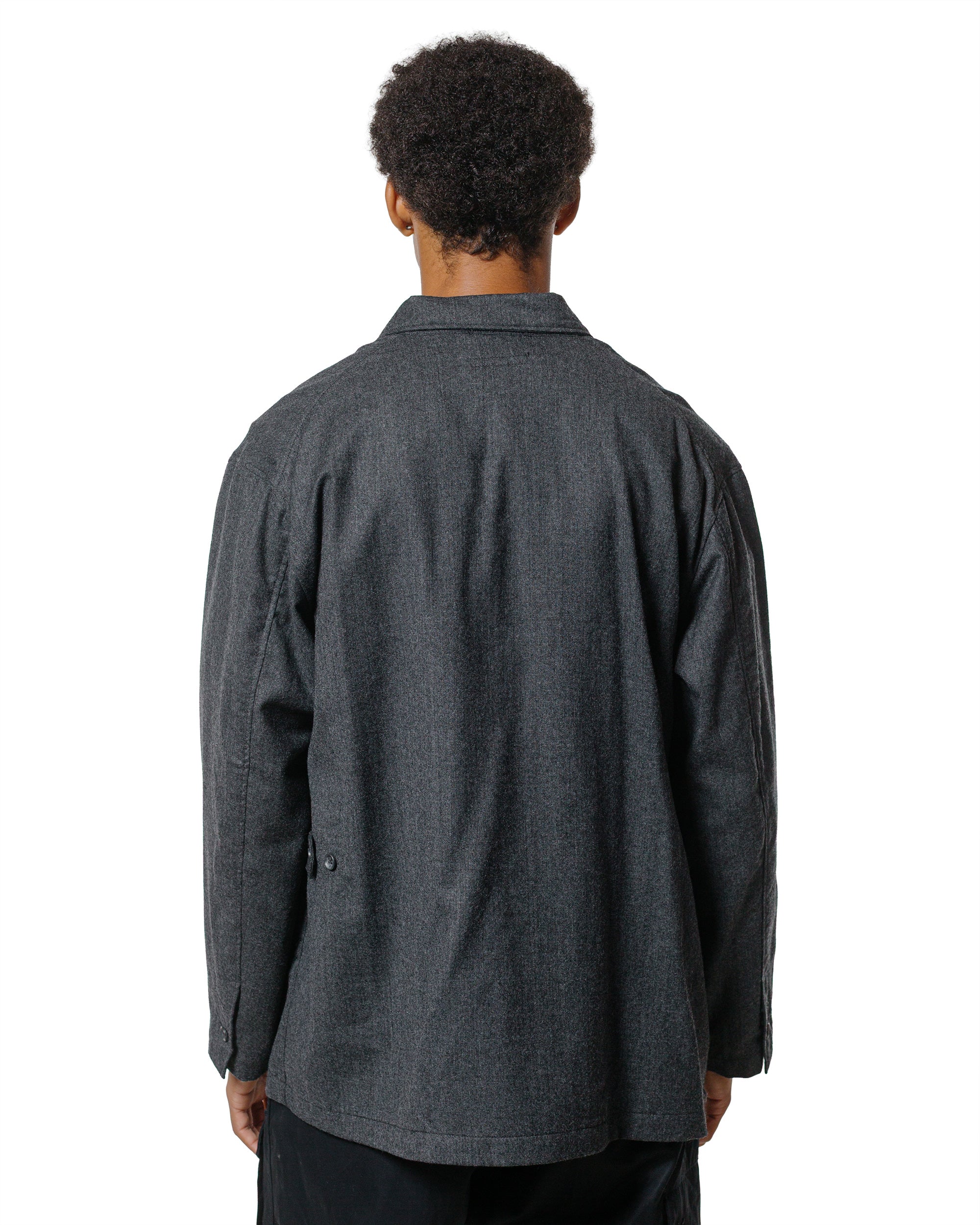 Engineered Garments Loiter Jacket Charcoal High Count Worsted Wool - Image 3