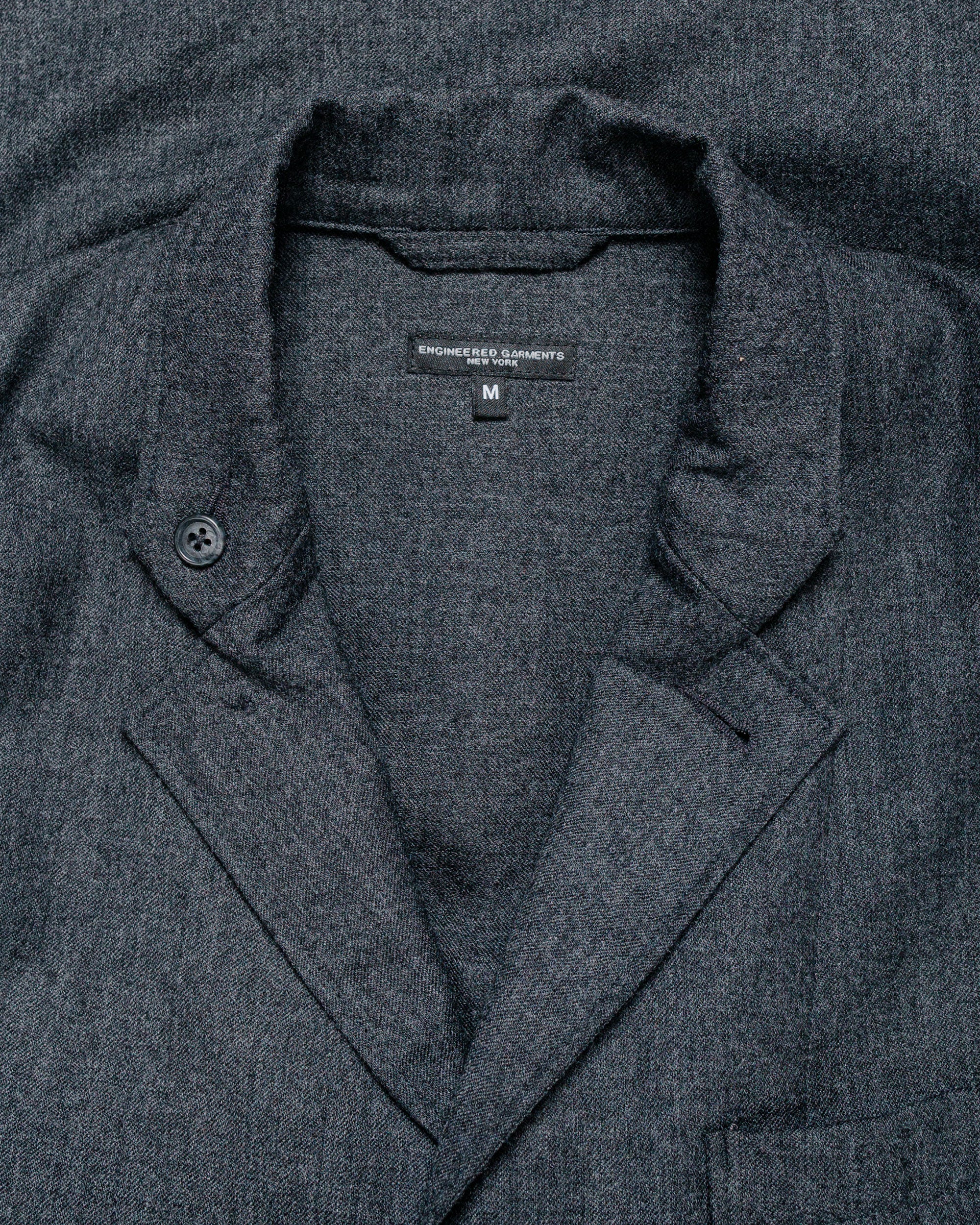 Engineered Garments Loiter Jacket Charcoal High Count Worsted Wool - Image 5