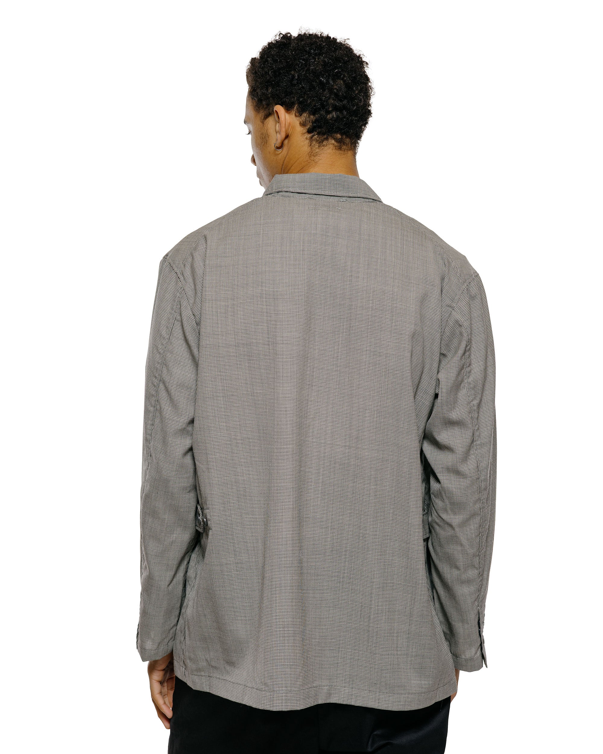 Engineered Garments Loiter Jacket Grey Micro Houndstooth Tropical Wool - Image 3
