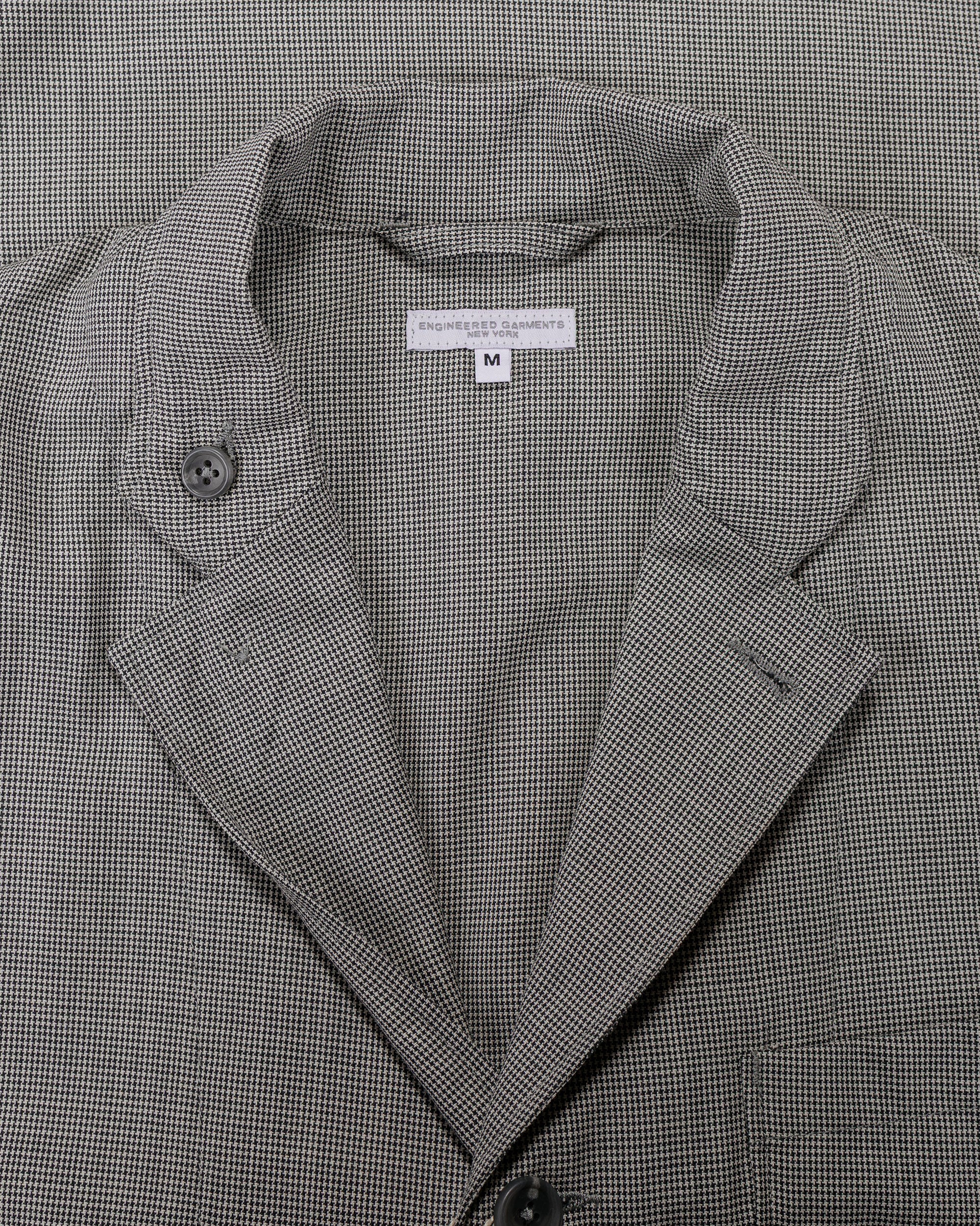 Engineered Garments Loiter Jacket Grey Micro Houndstooth Tropical Wool - Image 5