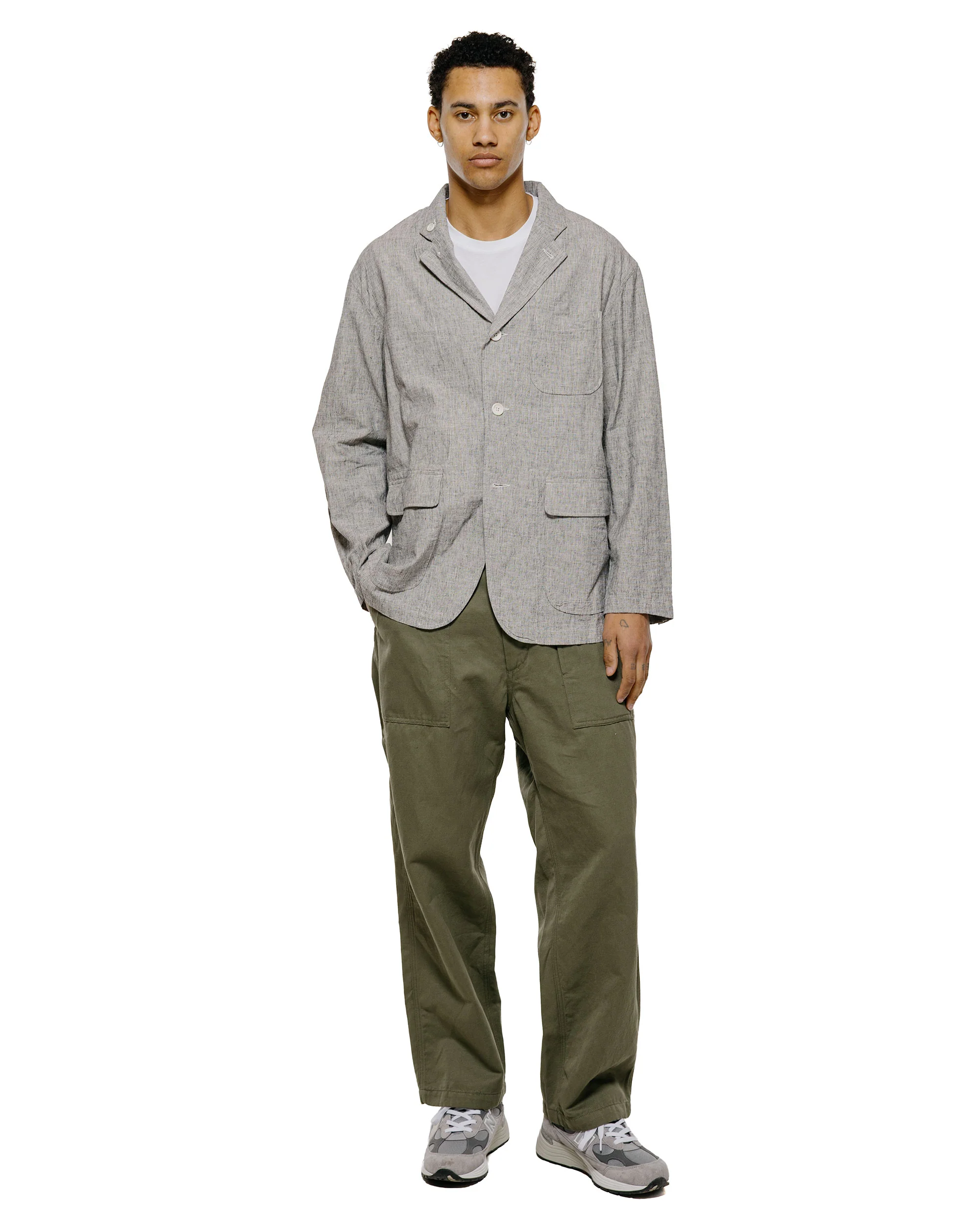 Engineered Garments Loiter Jacket H.Grey CL Melange - Image 4