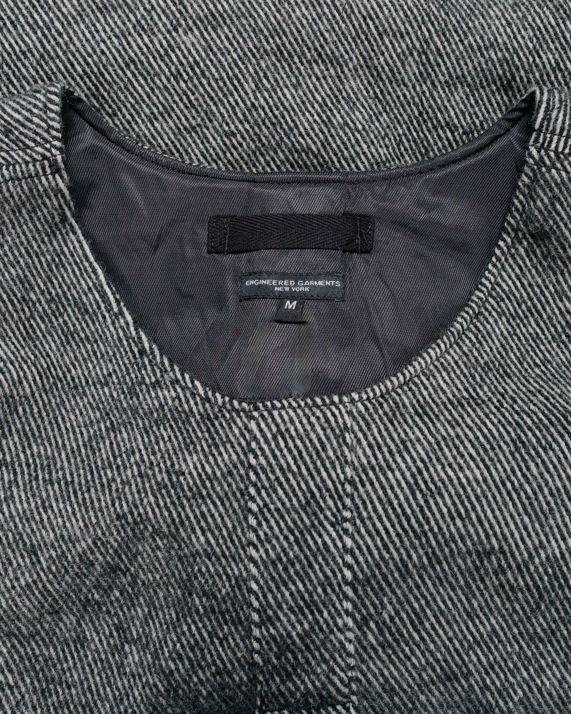 Engineered Garments Newsboy Vest Black Wool Shaggy Twill - Image 5