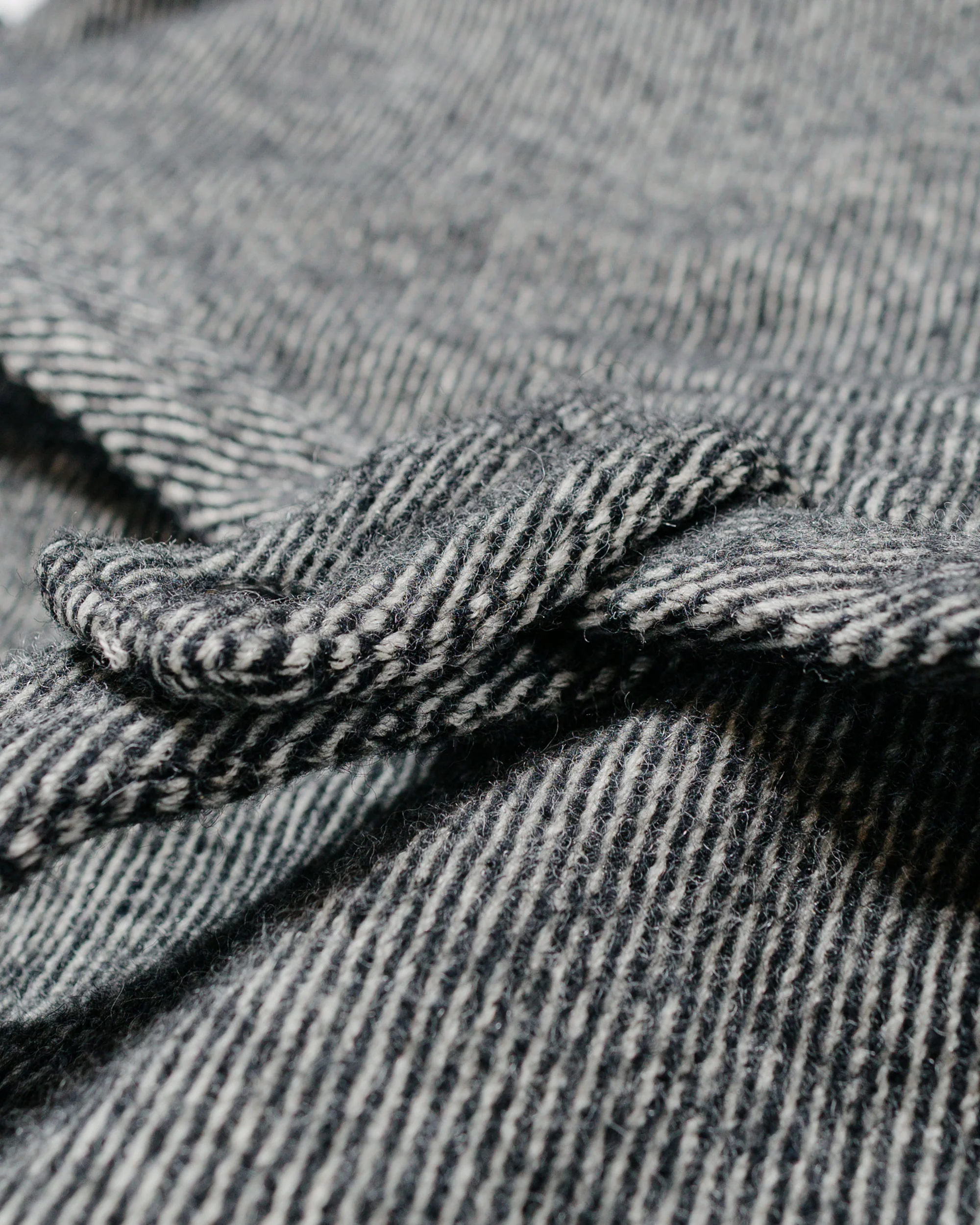 Engineered Garments Newsboy Vest Black Wool Shaggy Twill - Image 6