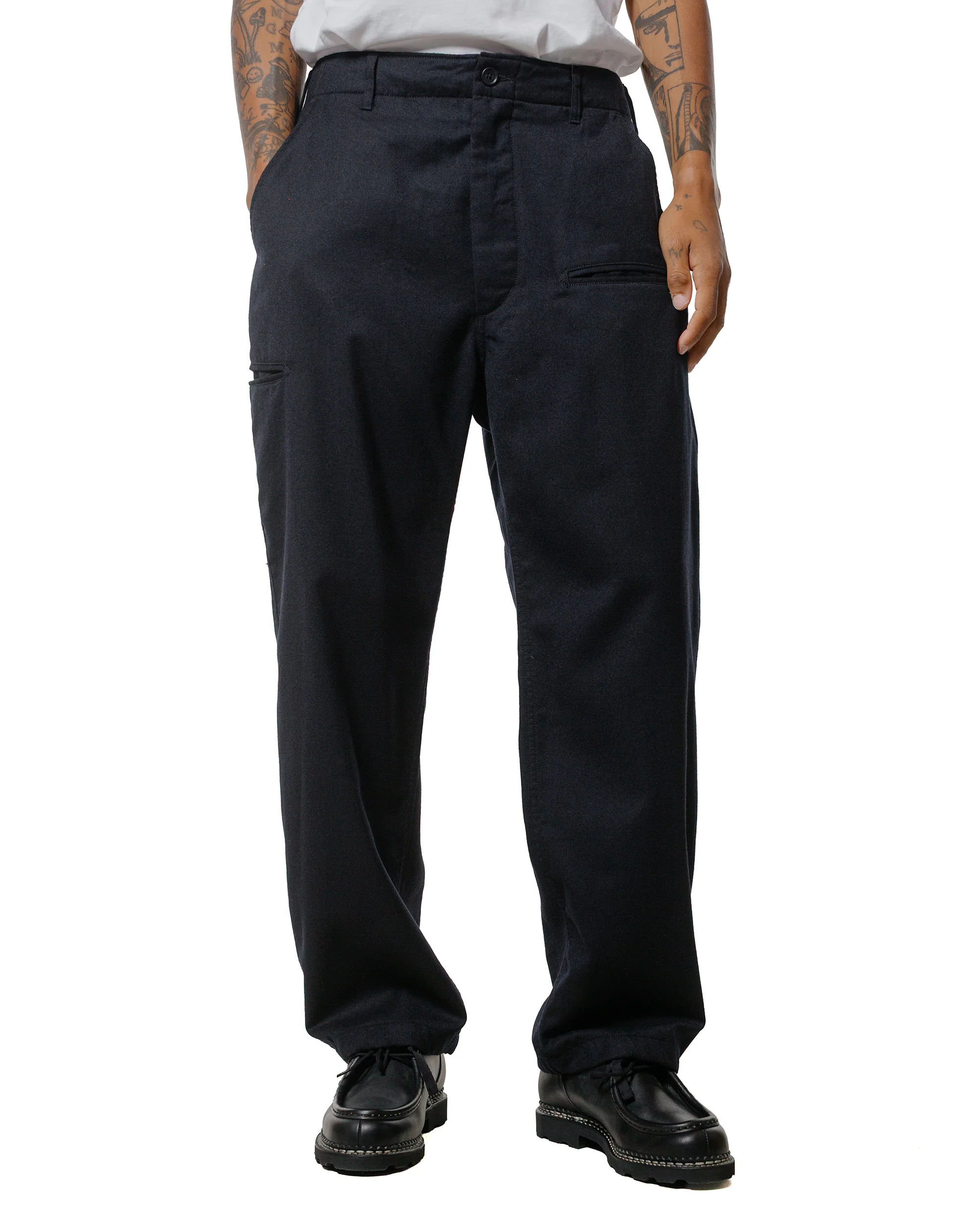 Engineered Garments NNP Pant Dark Navy High Count Worsted Wool - Image 2