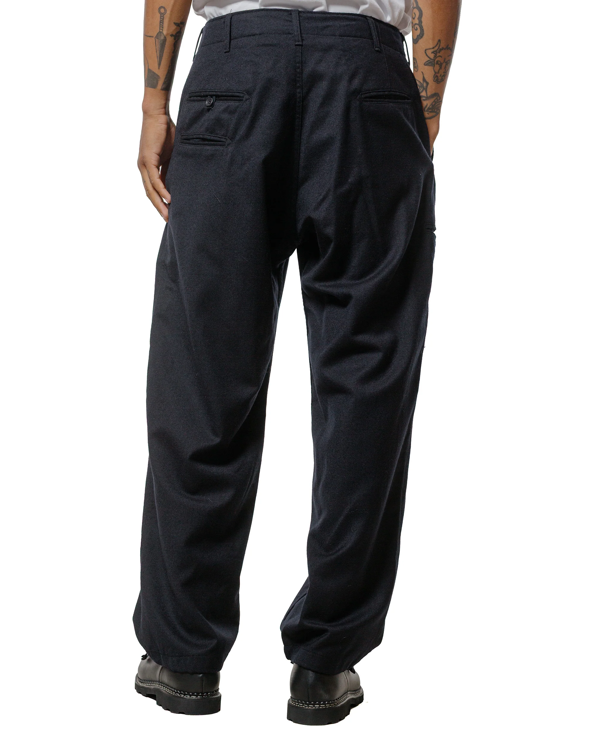 Engineered Garments NNP Pant Dark Navy High Count Worsted Wool - Image 3