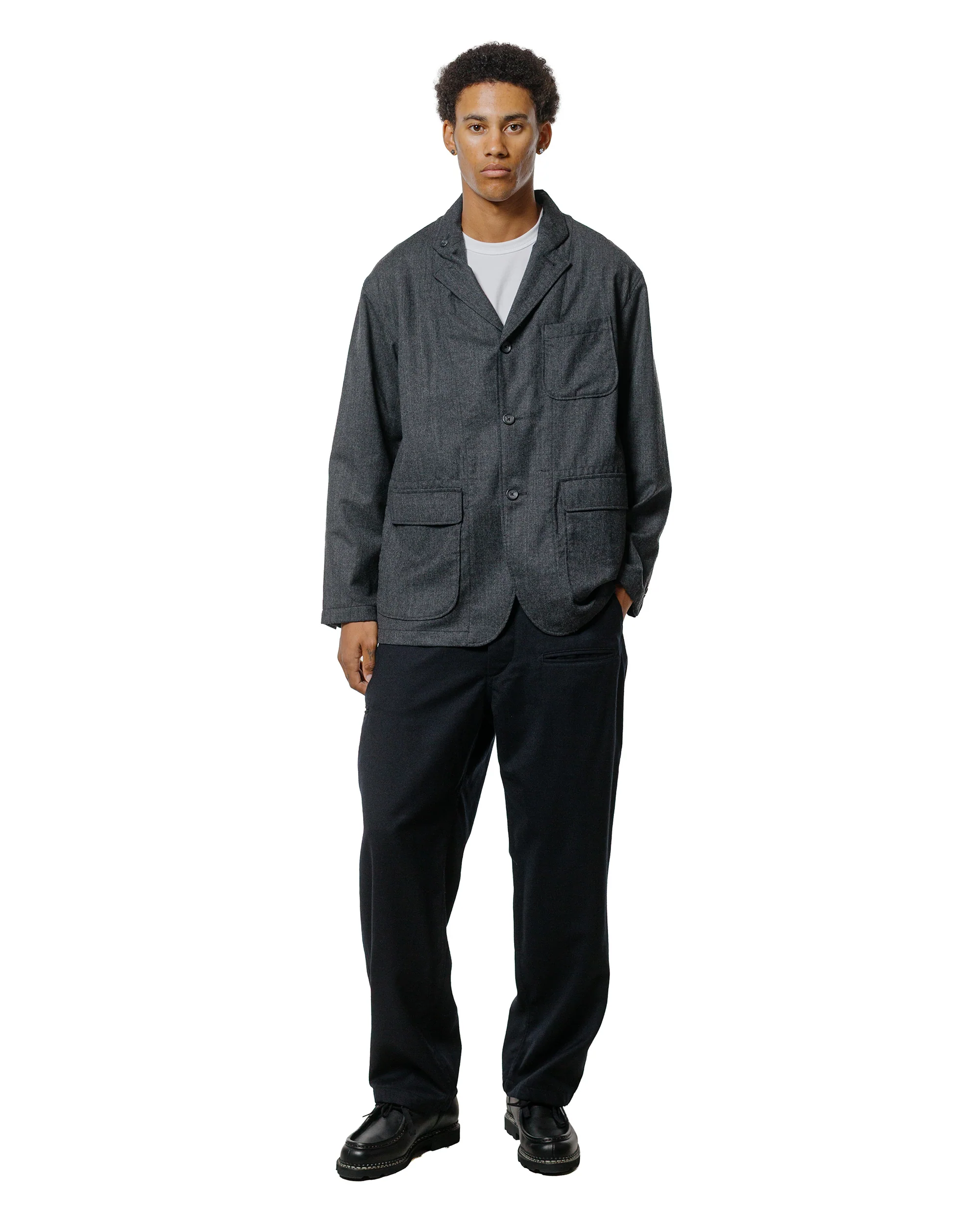 Engineered Garments NNP Pant Dark Navy High Count Worsted Wool - Image 4