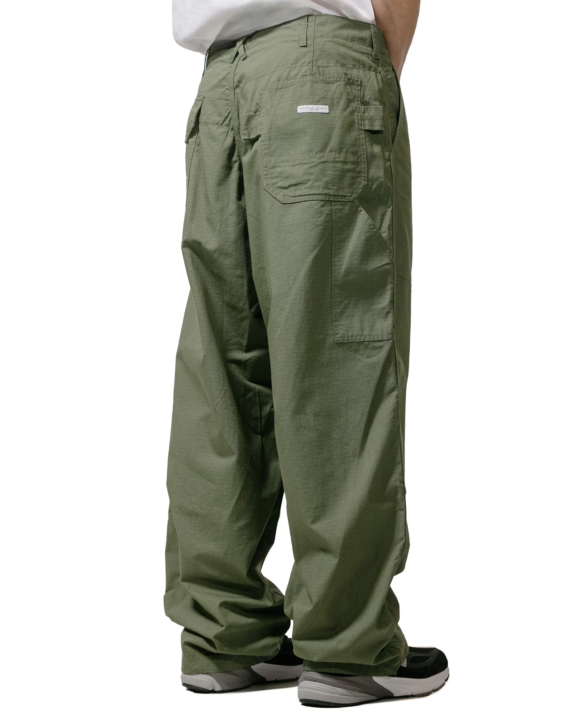 Engineered Garments Painter Pant Olive Cotton Ripstop - Image 3