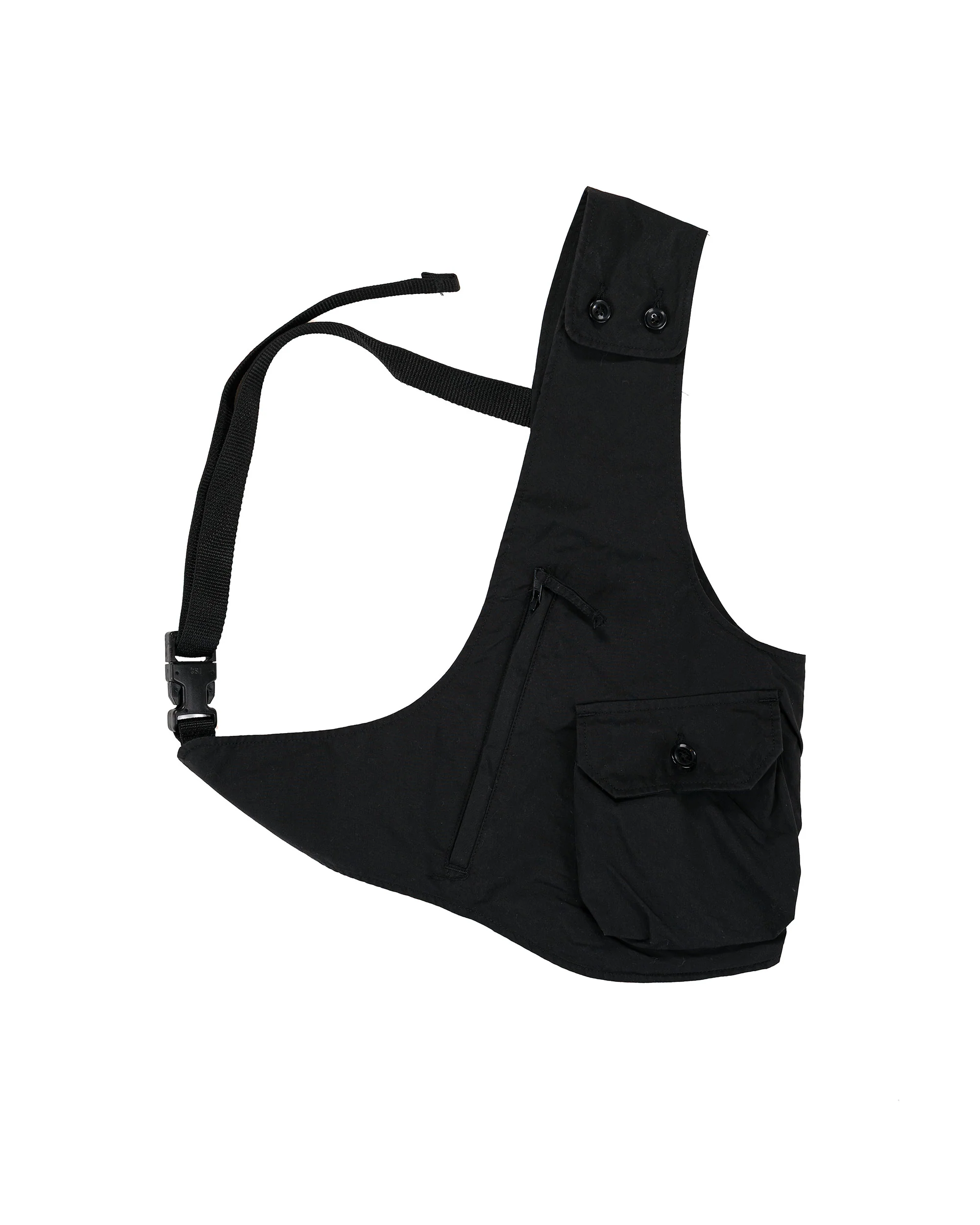 Engineered Garments Shoulder Vest Black Lt.Weight Nyco Poplin