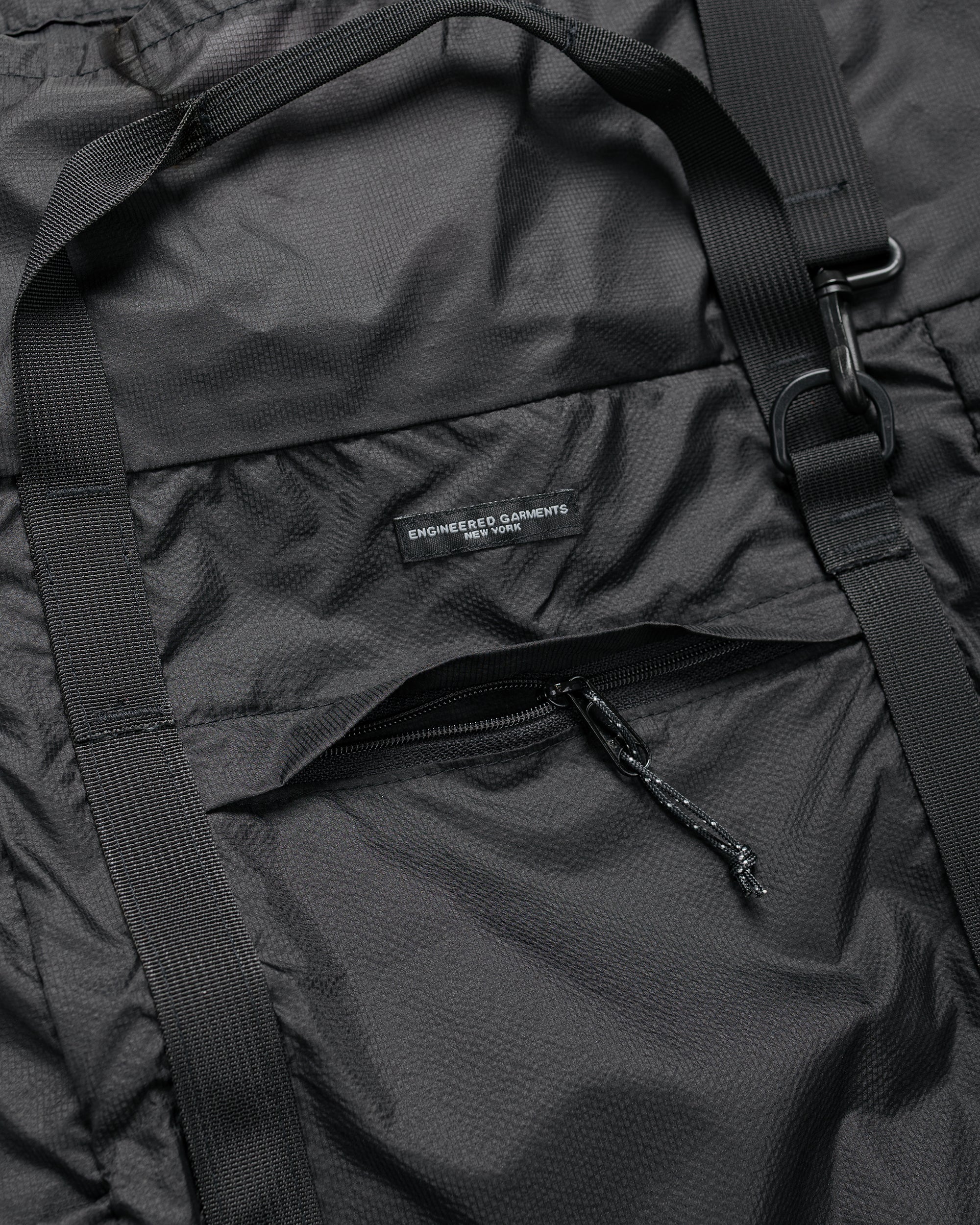Engineered Garments UL 3 Way Bag Black Nylon Micro Ripstop - Image 4