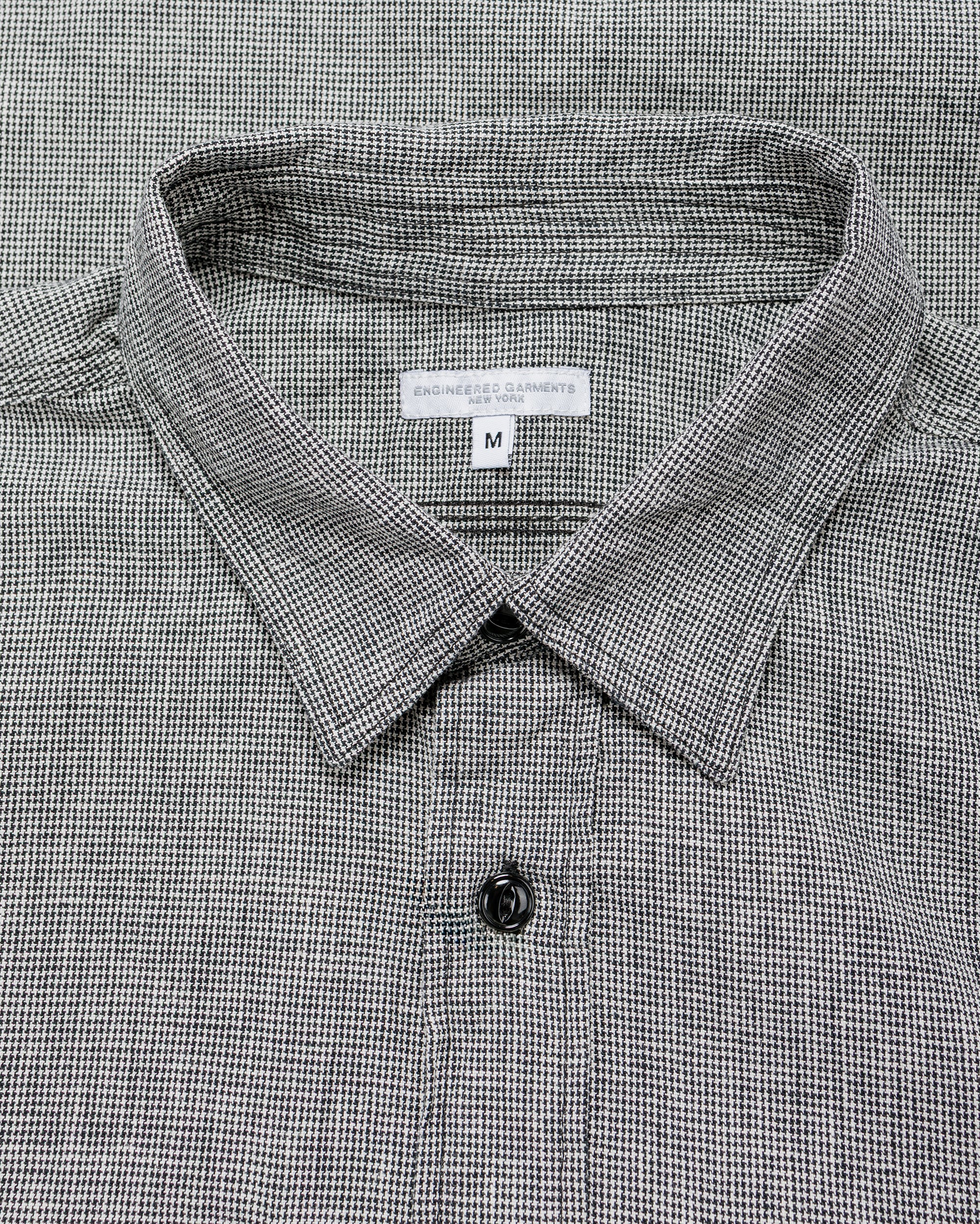 Engineered Garments Work Shirt Black/Grey CL Houndstooth - Image 5
